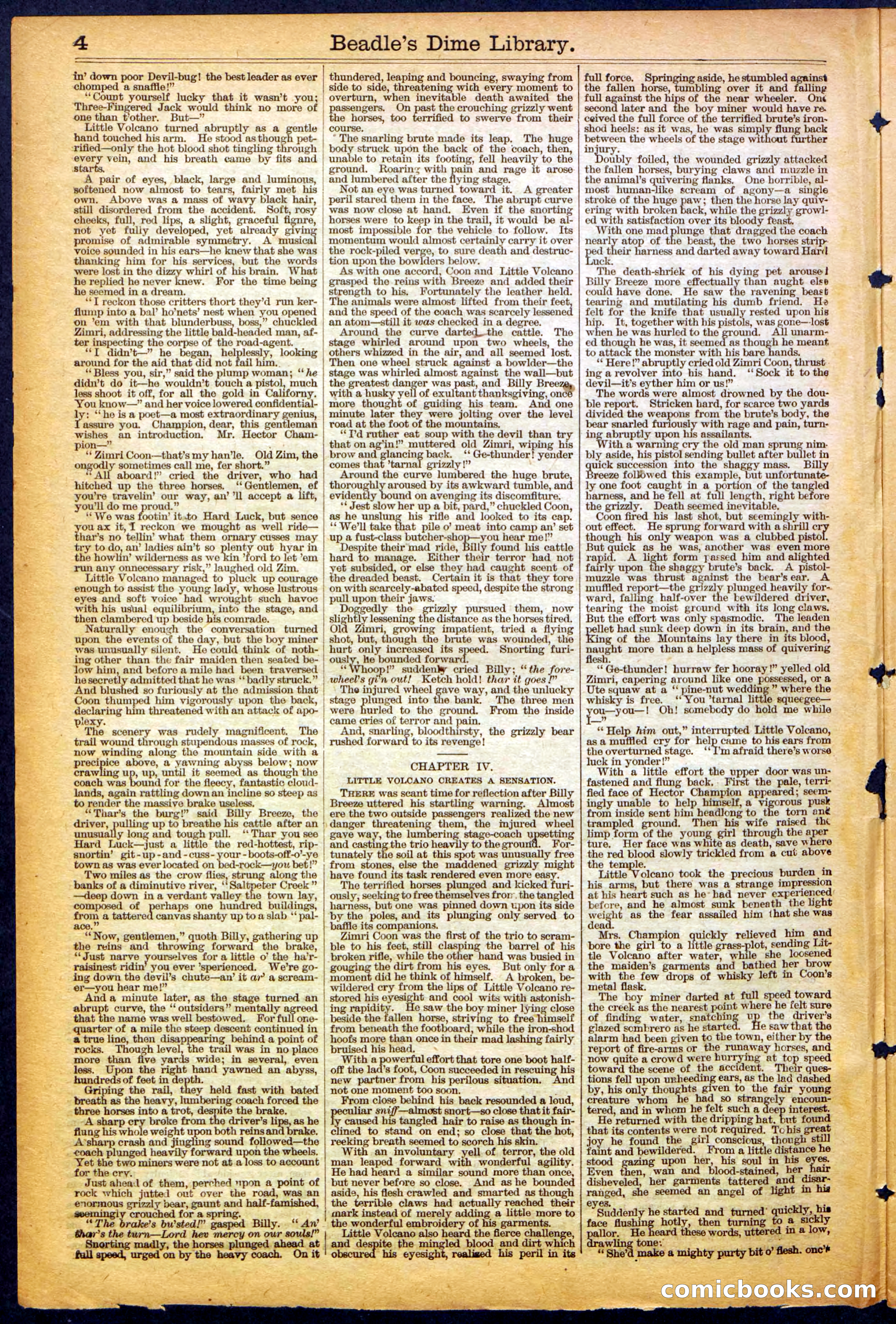 The New York Dime Library, No. 1040 (September 1900) — page 4 of 32