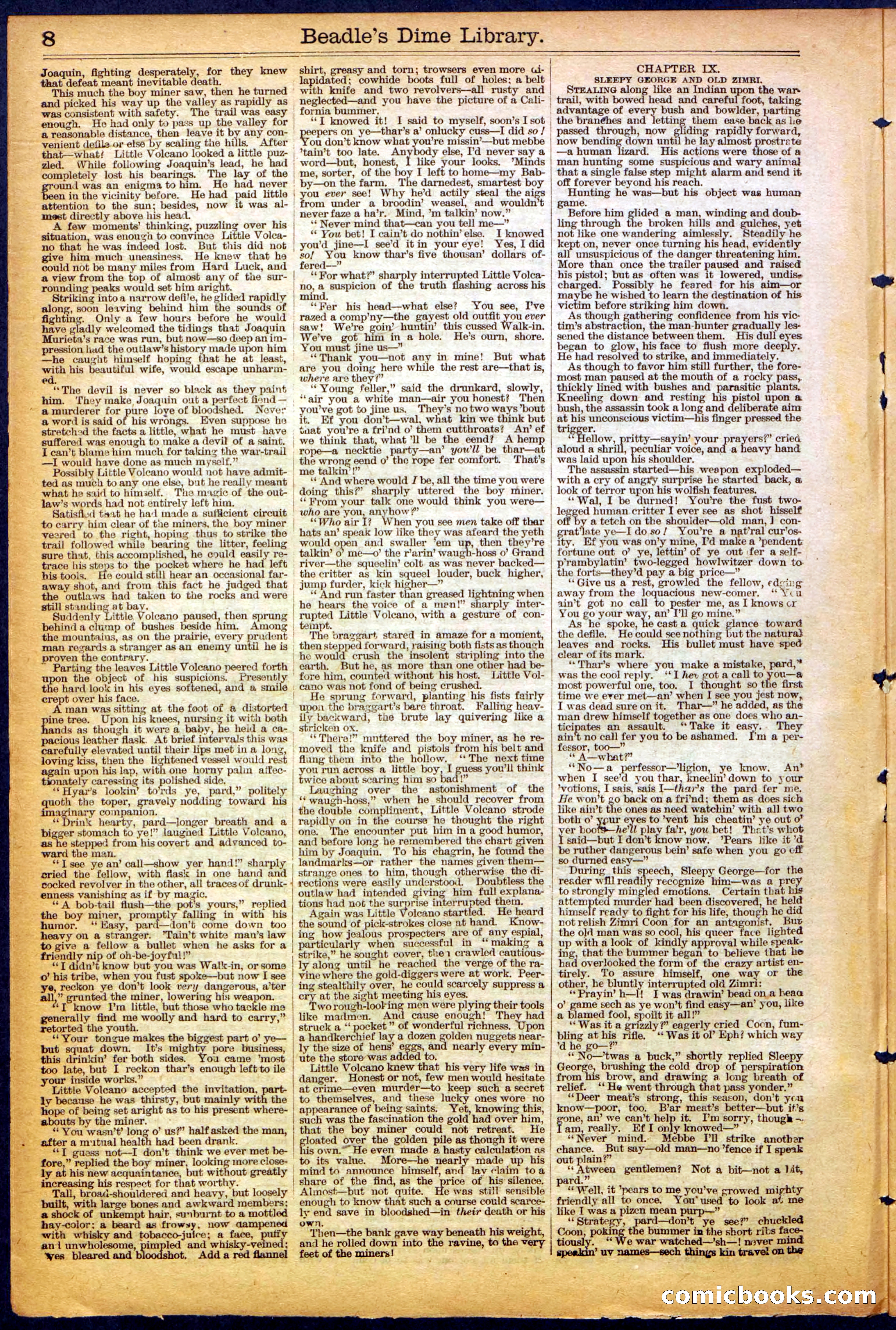 The New York Dime Library, No. 1040 (September 1900) — page 8 of 32