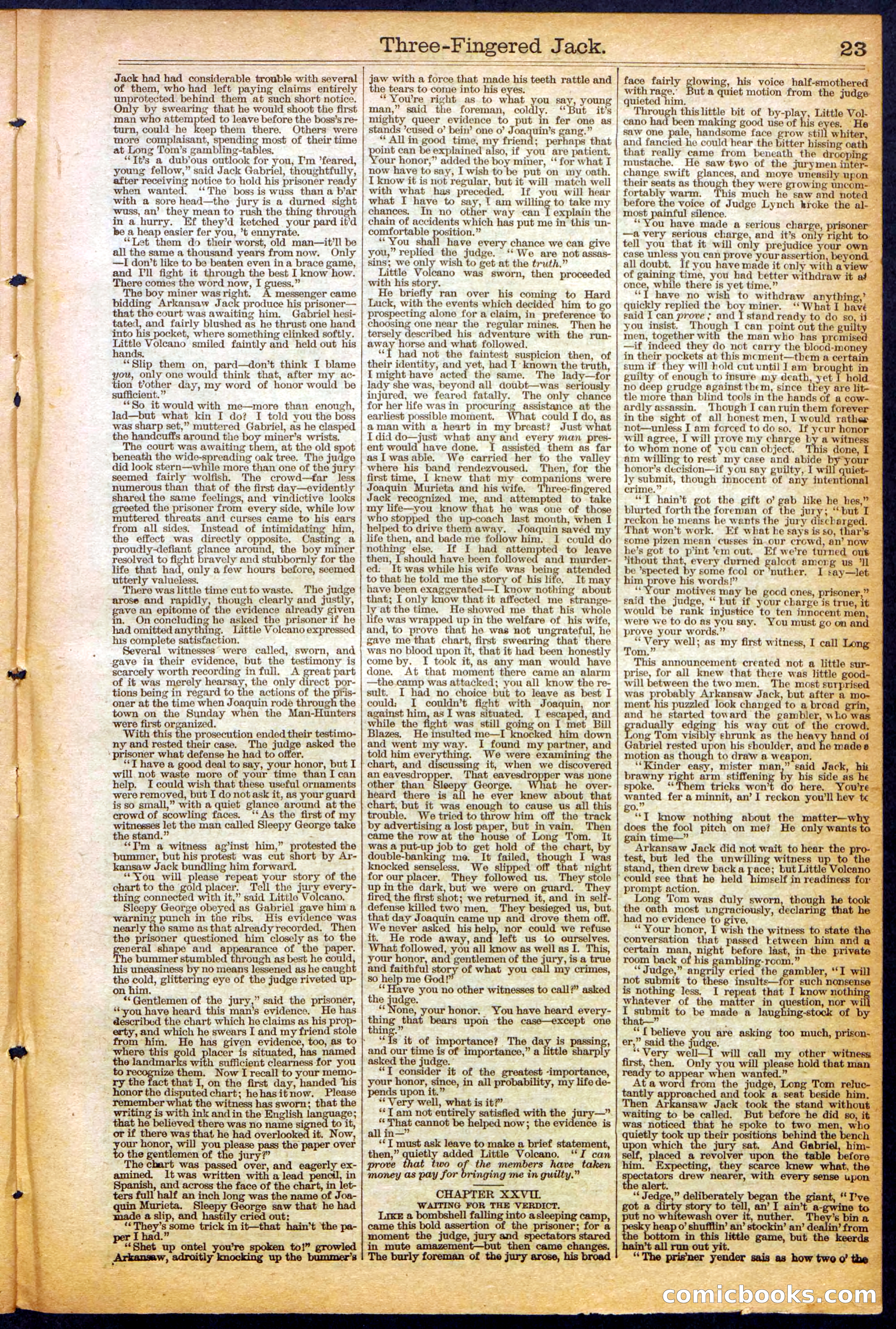 The New York Dime Library, No. 1040 (September 1900) — page 23 of 32