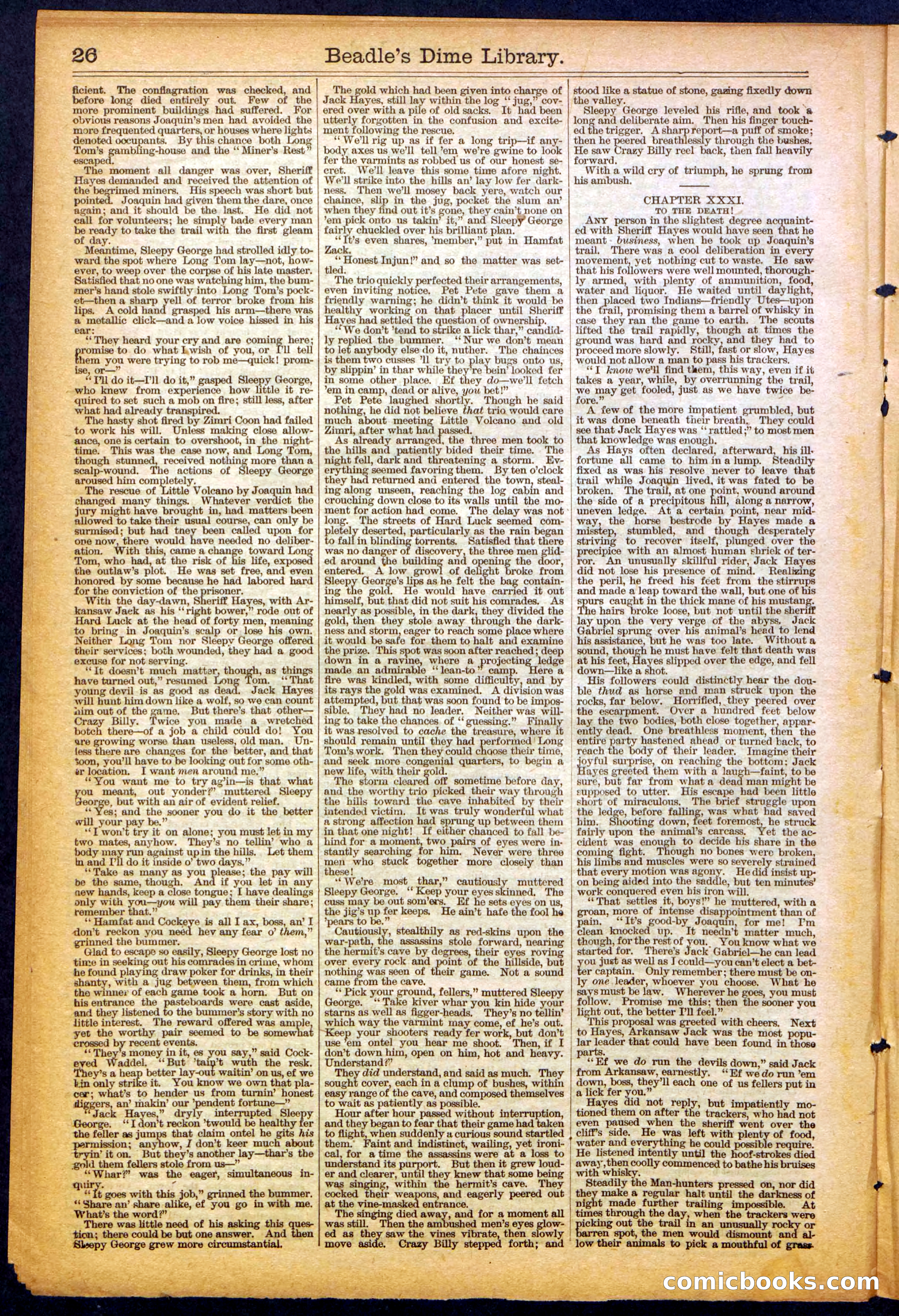 The New York Dime Library, No. 1040 (September 1900) — page 26 of 32