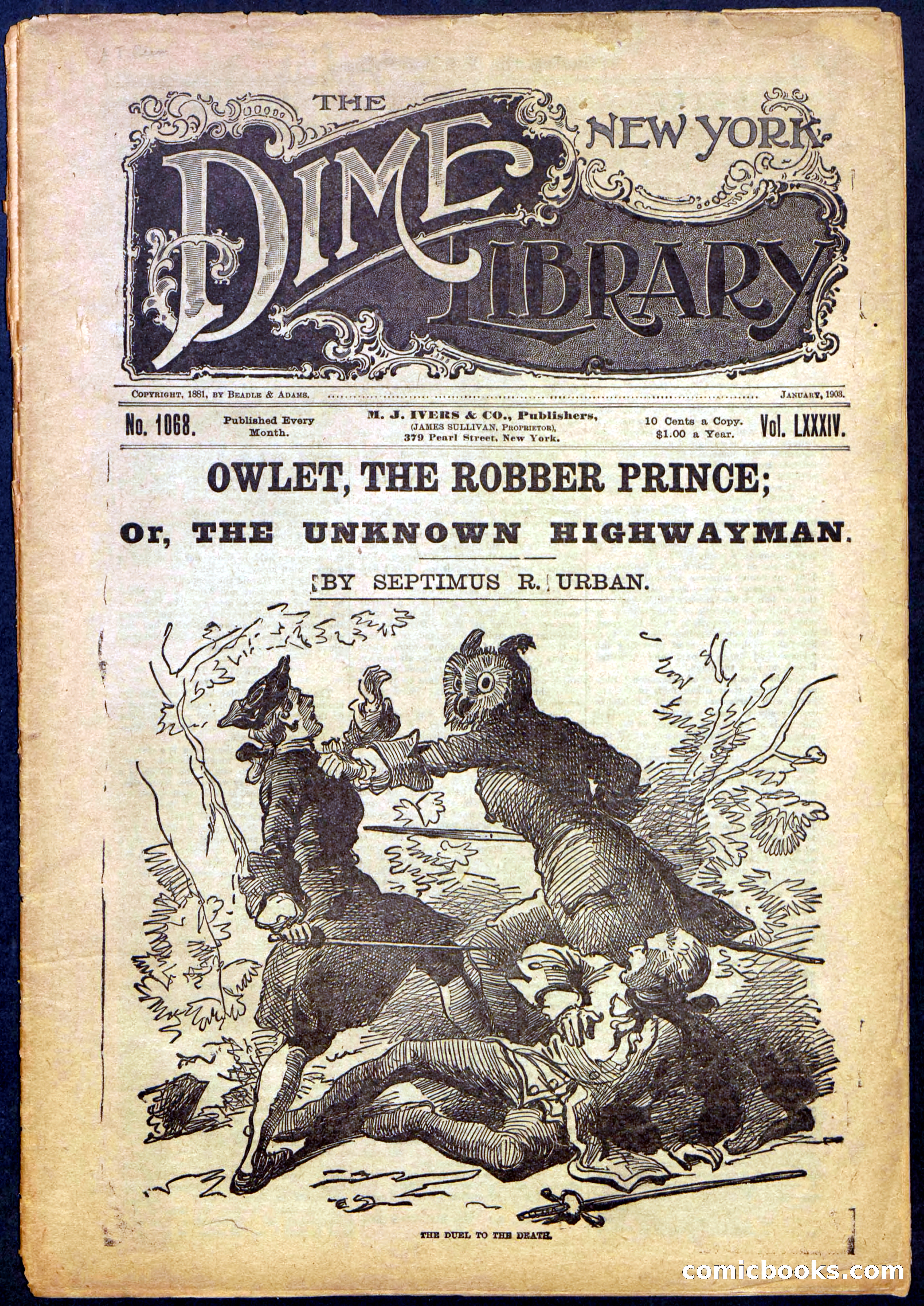 Owlet, the Robber Prince; or, The Unknown Highwayman — page 1 of 40