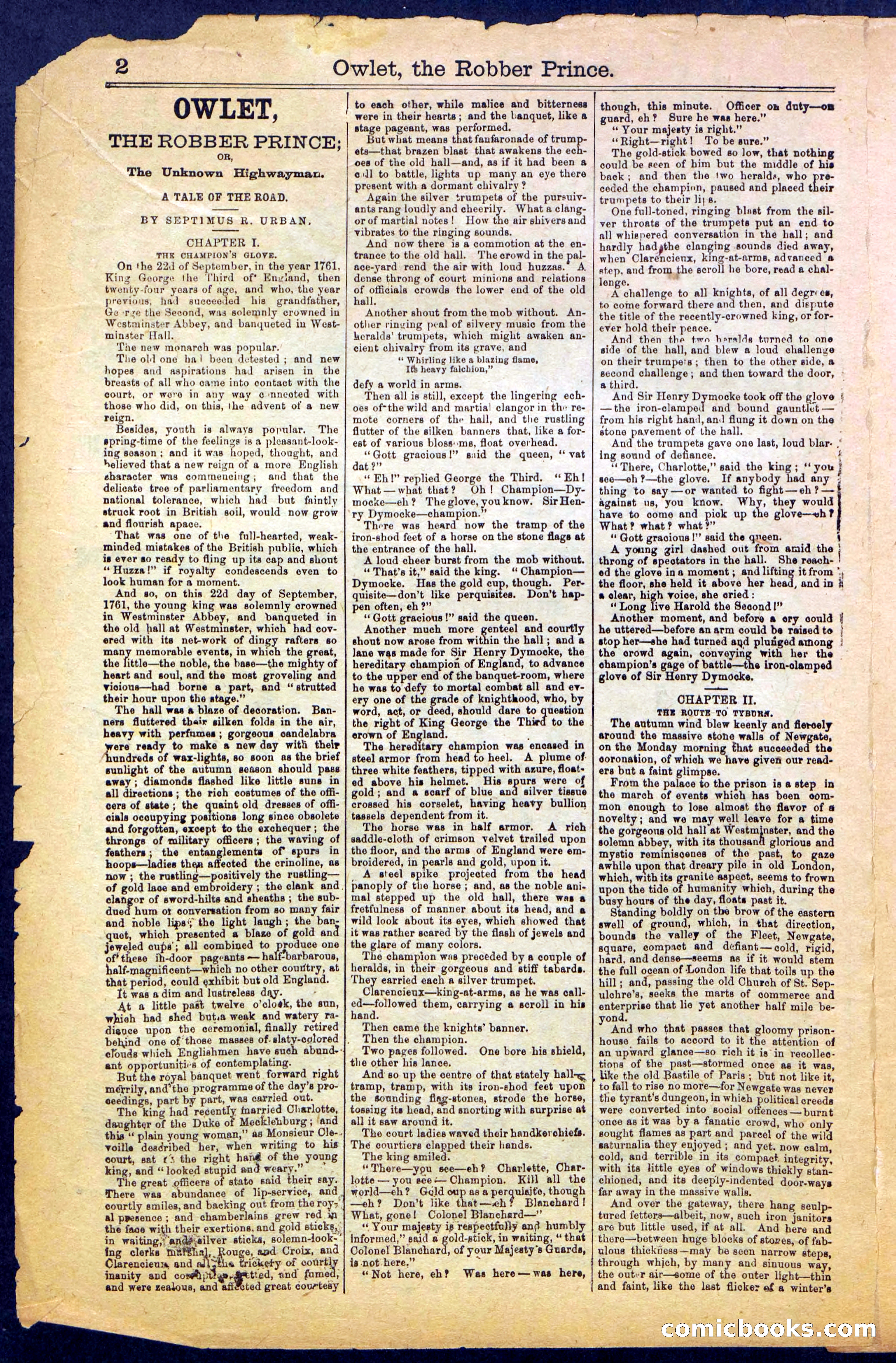 Owlet, the Robber Prince; or, The Unknown Highwayman — page 2 of 40