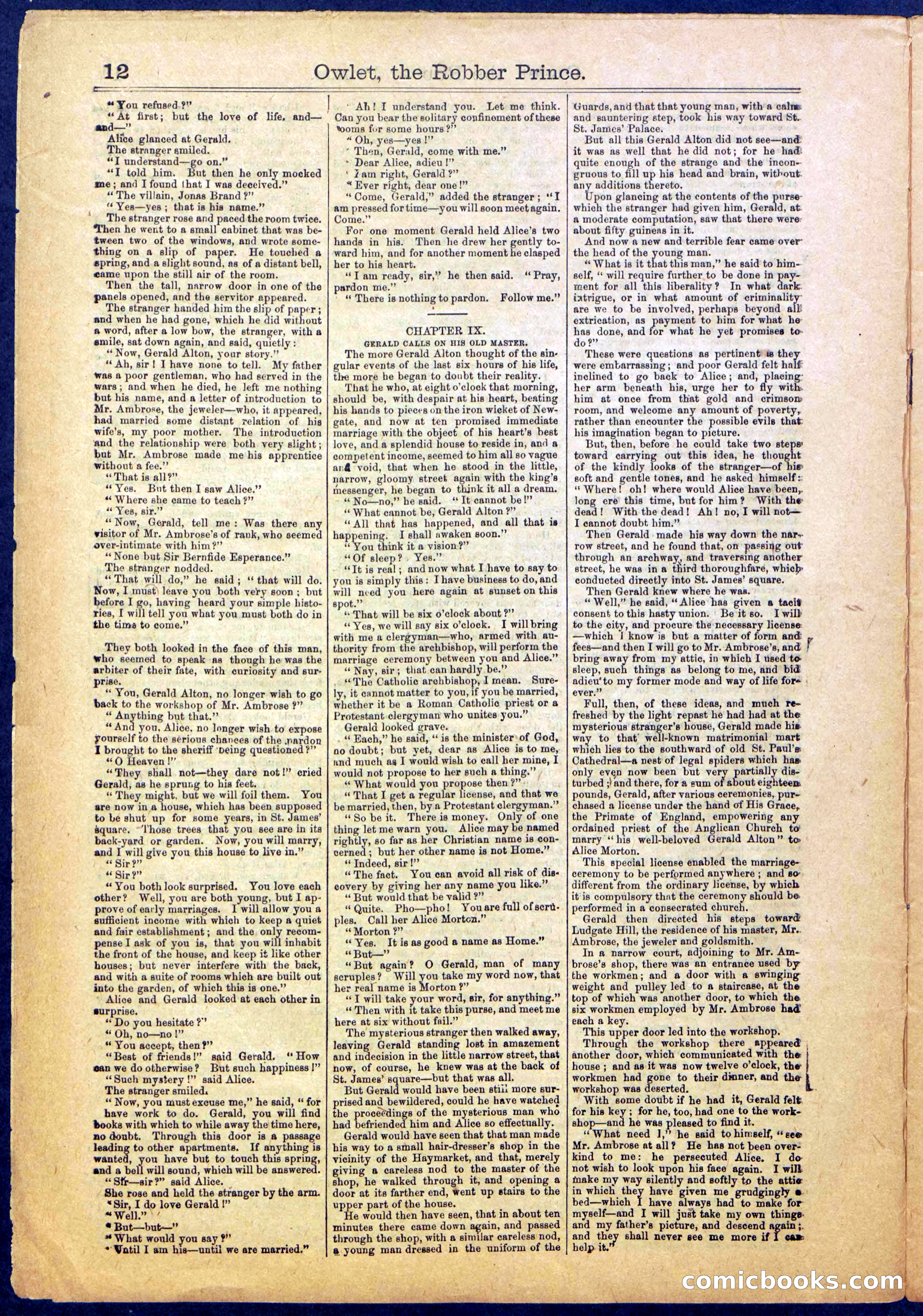 Owlet, the Robber Prince; or, The Unknown Highwayman — page 12 of 40