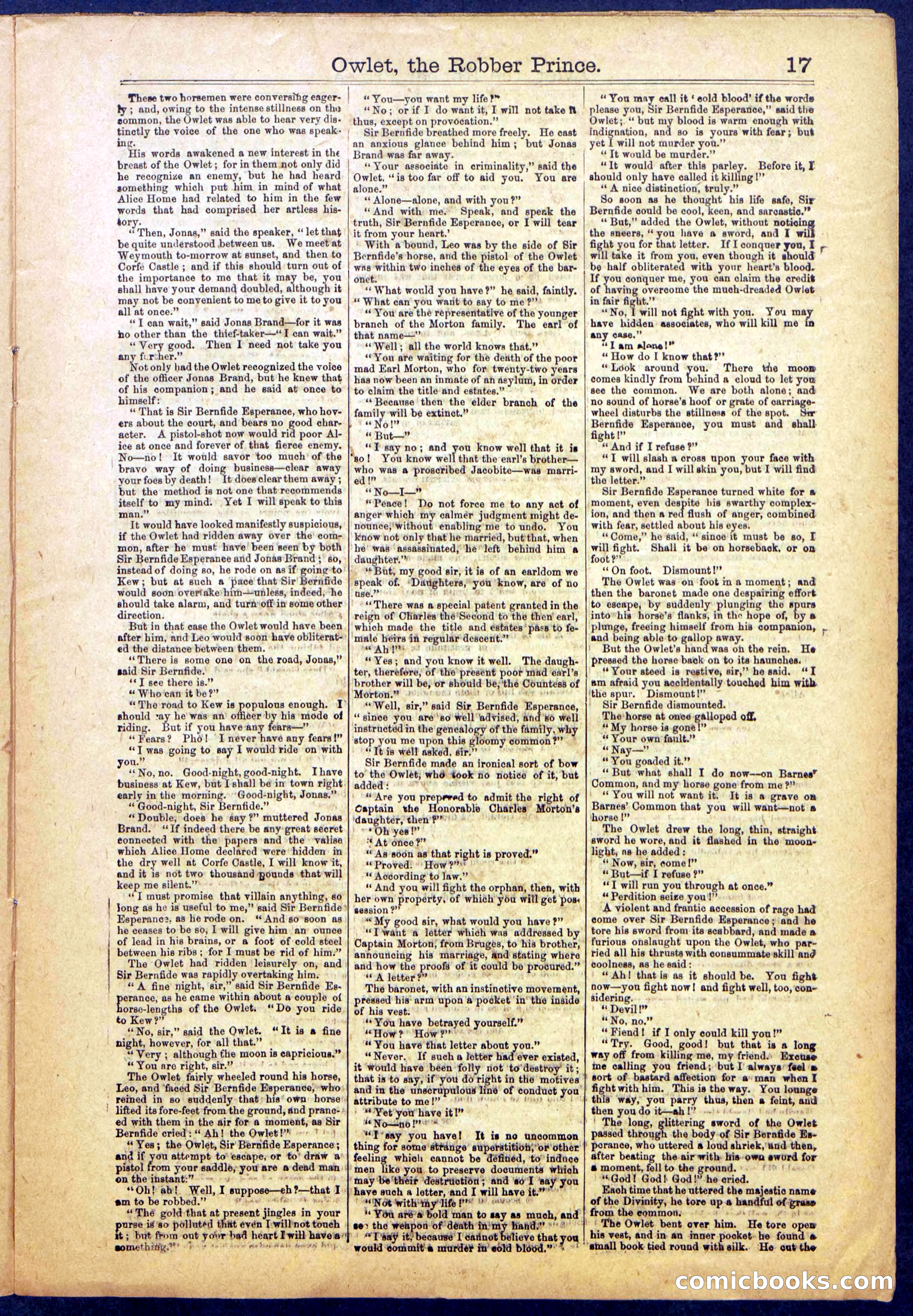 Owlet, the Robber Prince; or, The Unknown Highwayman — page 17 of 40
