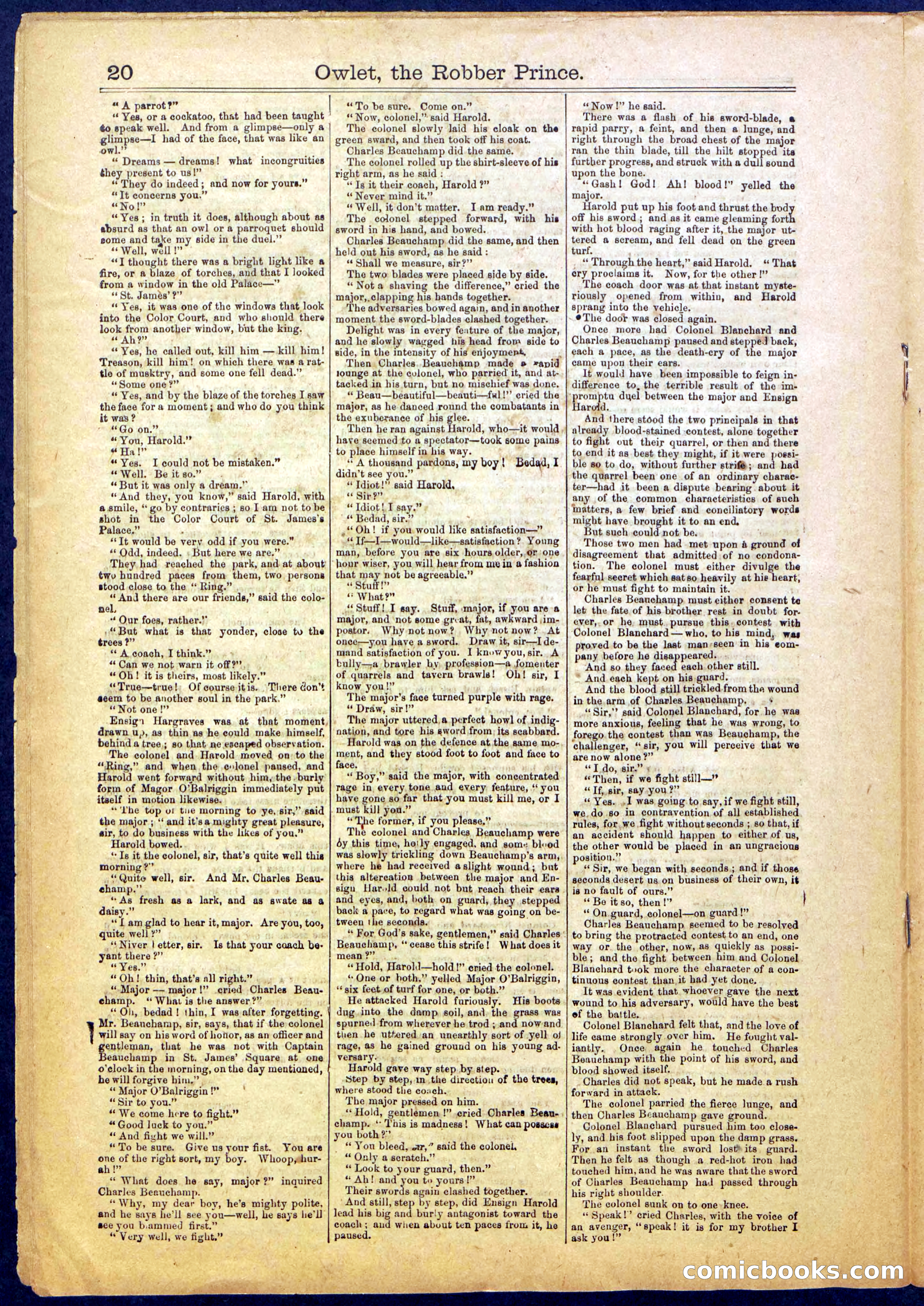 Owlet, the Robber Prince; or, The Unknown Highwayman — page 20 of 40