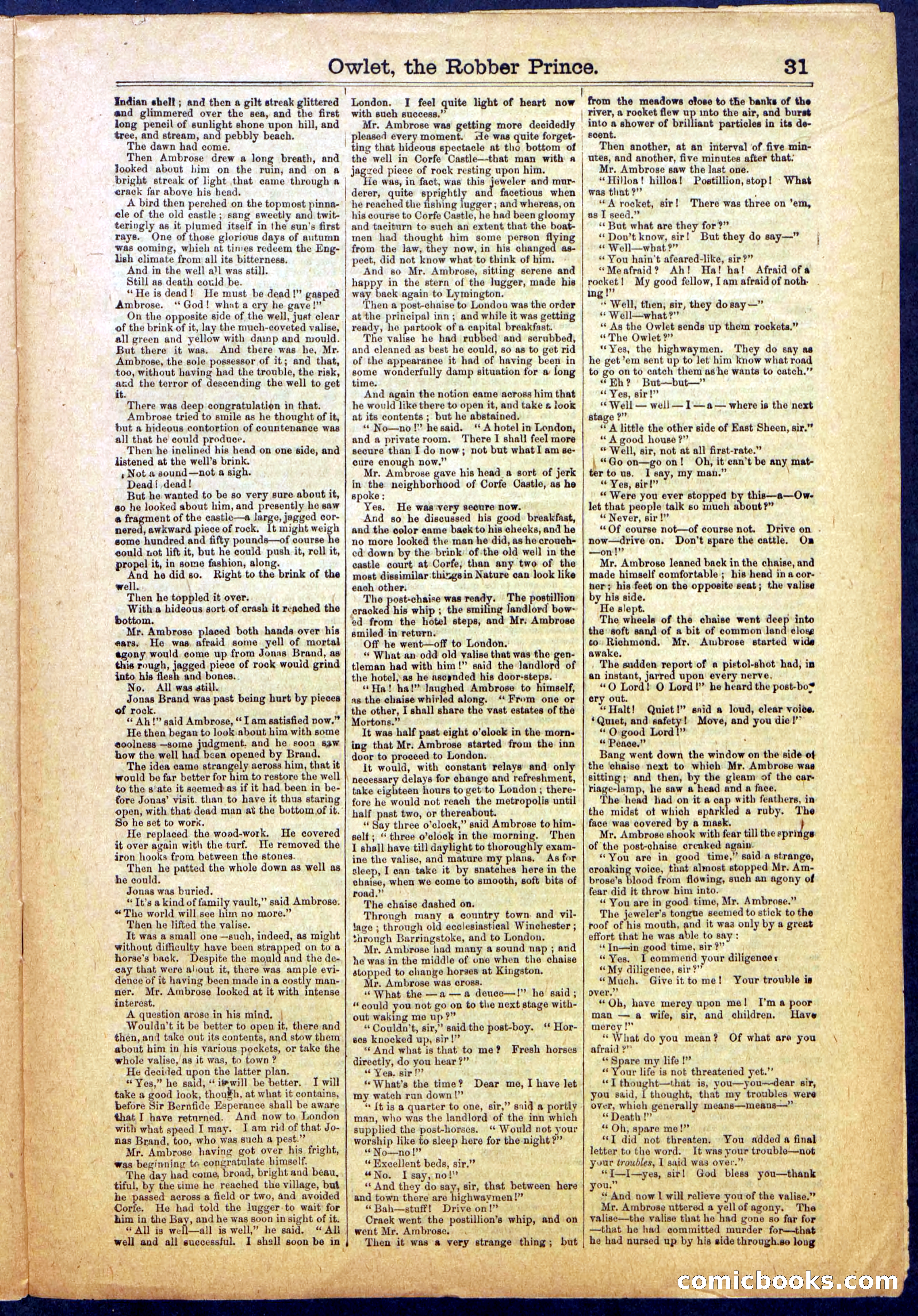 Owlet, the Robber Prince; or, The Unknown Highwayman — page 31 of 40
