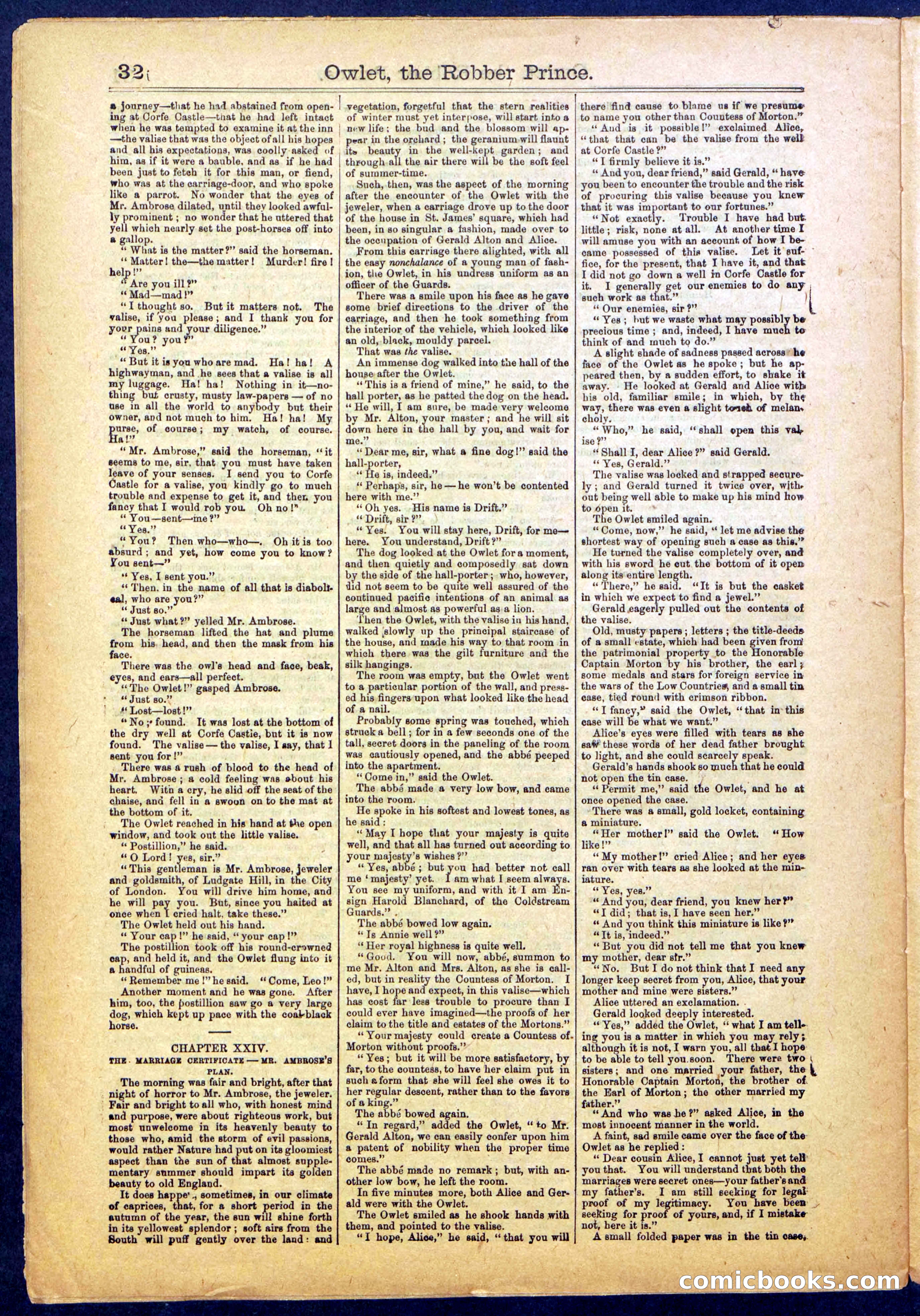 Owlet, the Robber Prince; or, The Unknown Highwayman — page 32 of 40