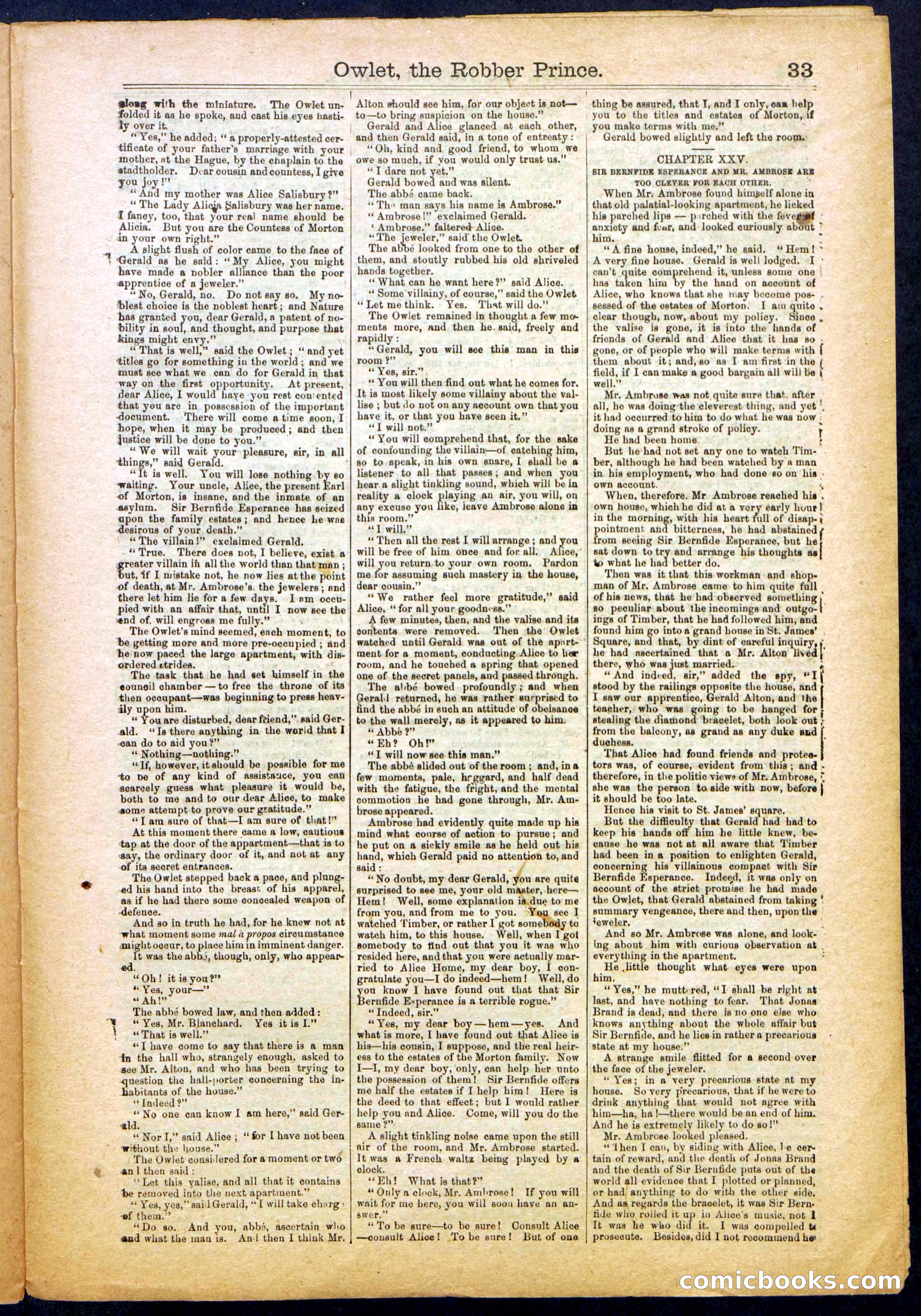 Owlet, the Robber Prince; or, The Unknown Highwayman — page 33 of 40