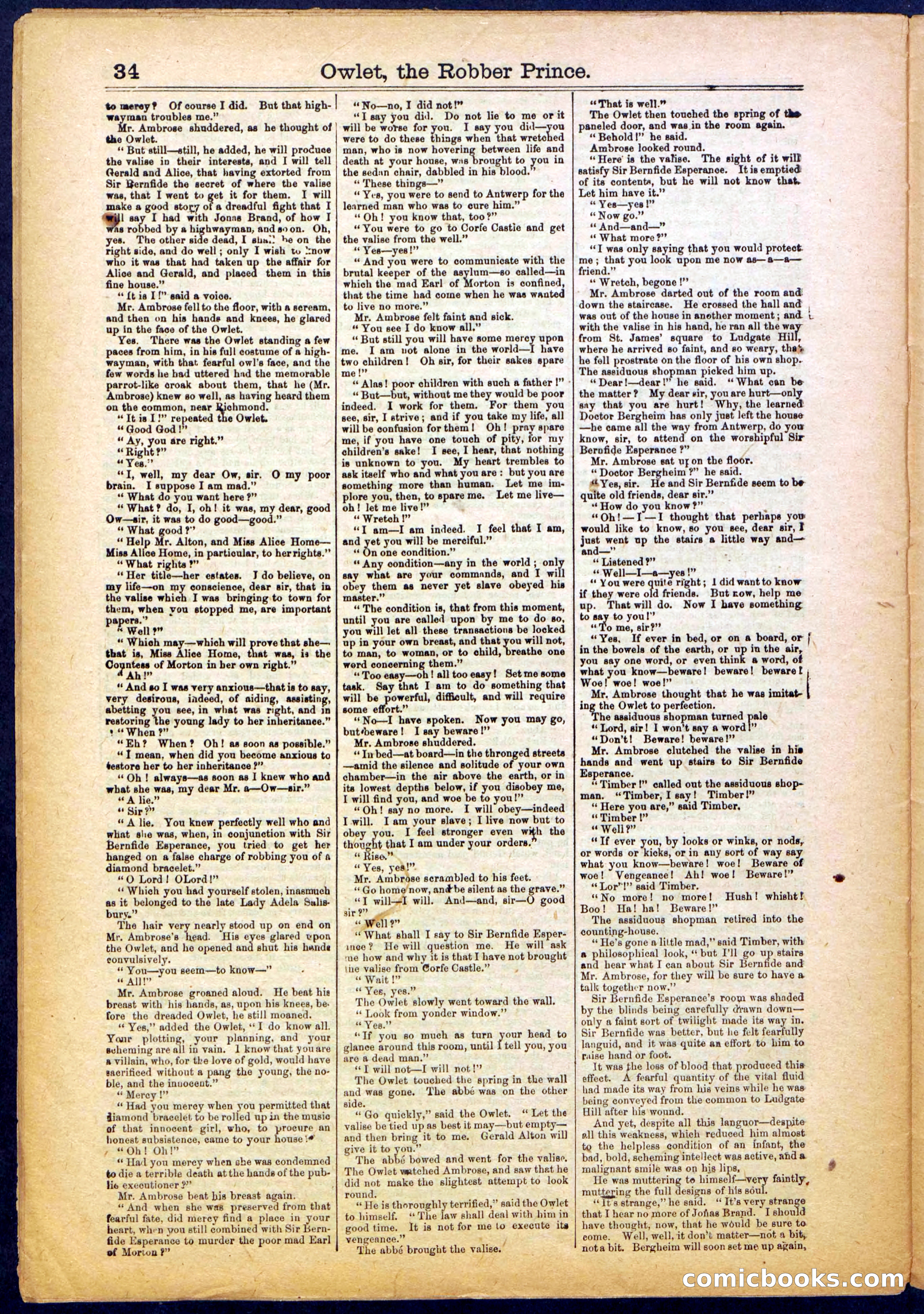 Owlet, the Robber Prince; or, The Unknown Highwayman — page 34 of 40