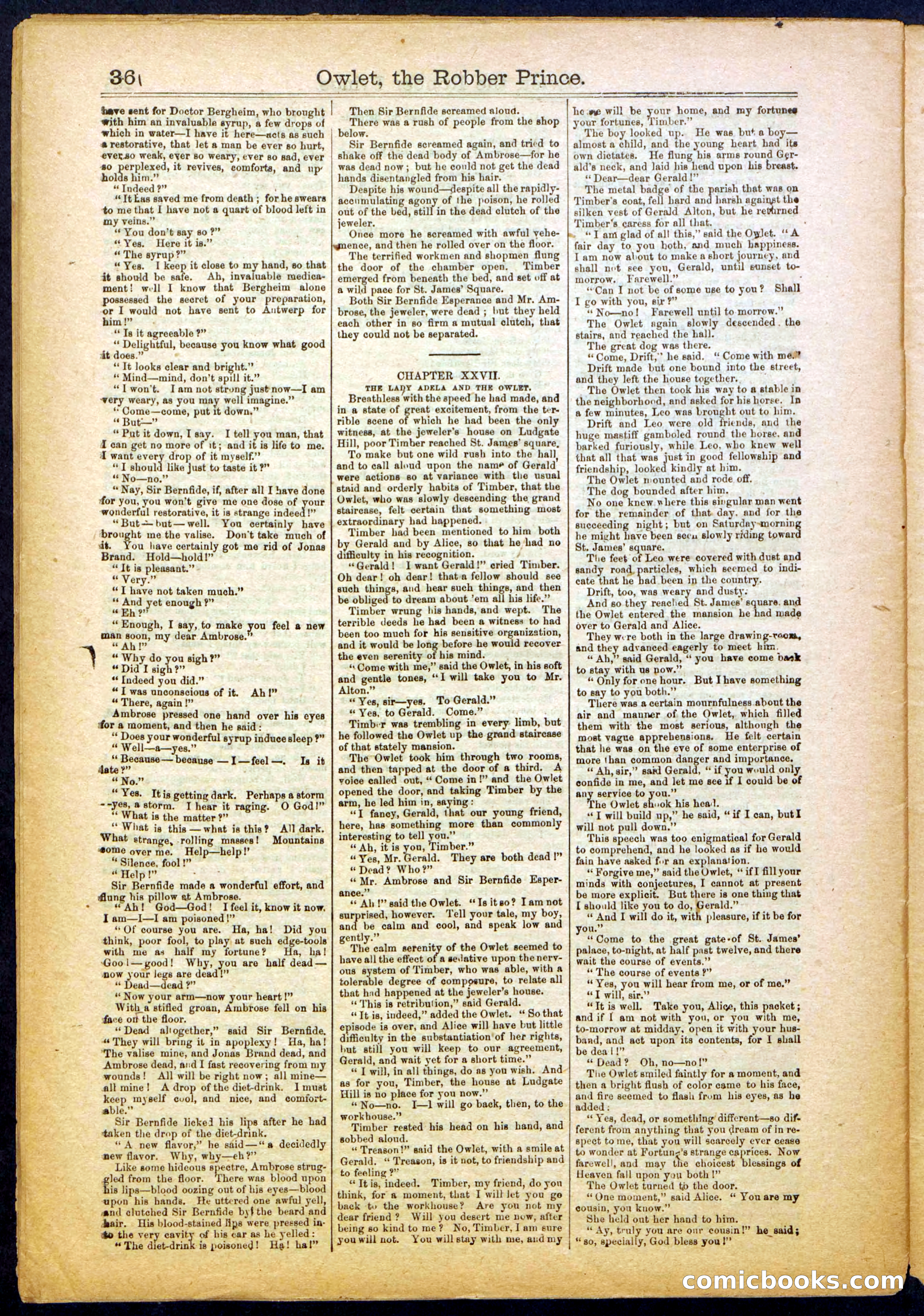 Owlet, the Robber Prince; or, The Unknown Highwayman — page 36 of 40