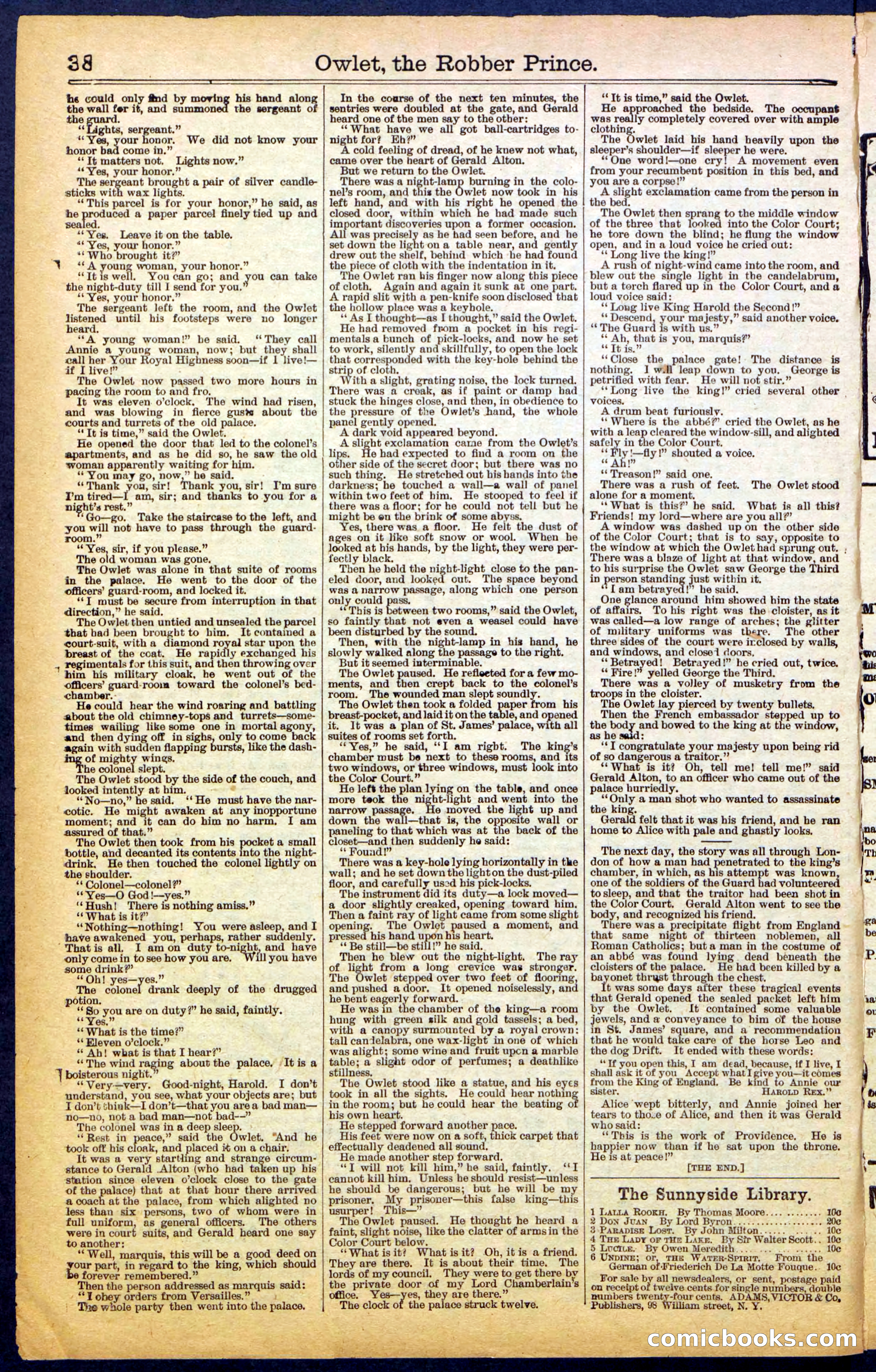 Owlet, the Robber Prince; or, The Unknown Highwayman — page 38 of 40