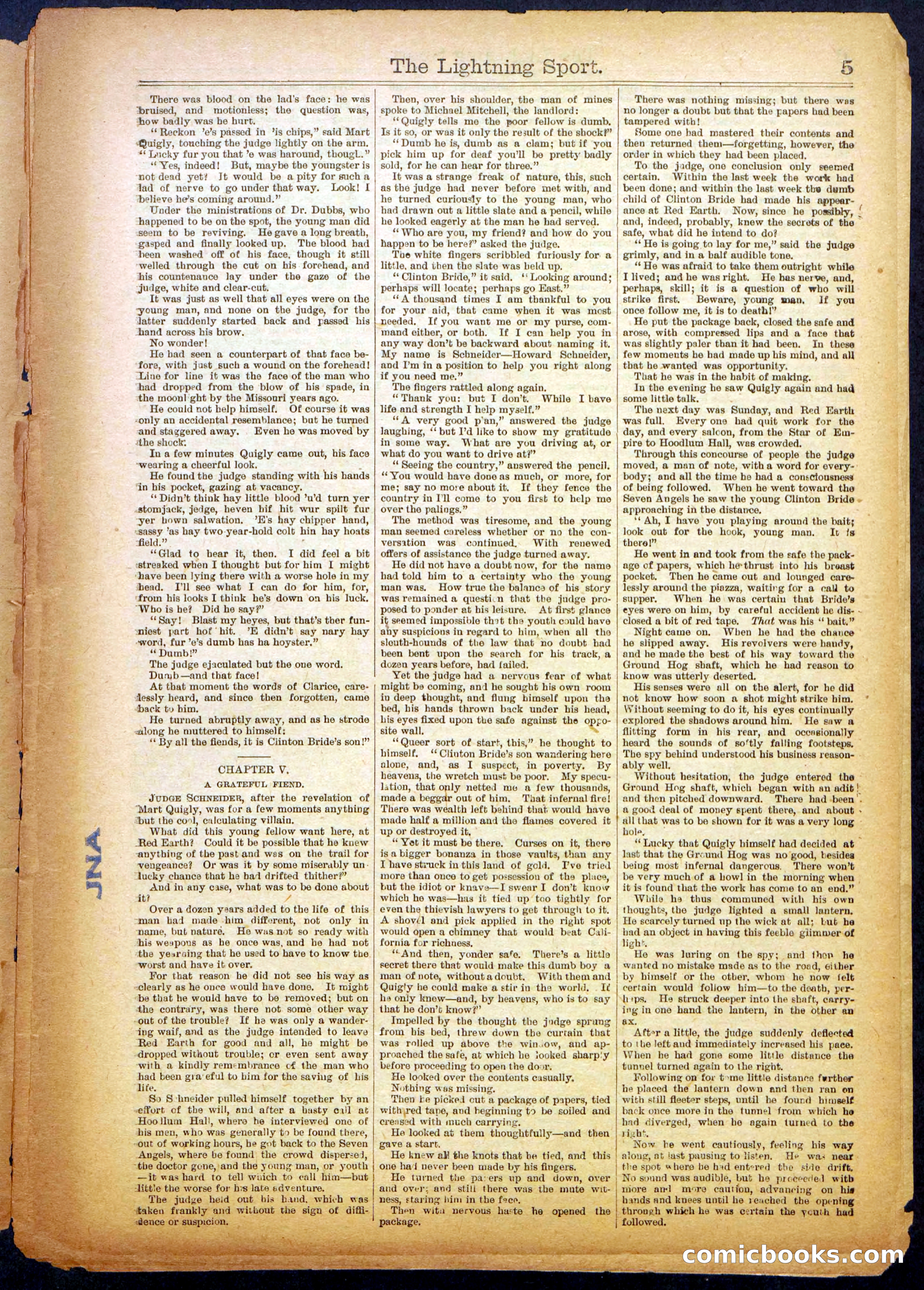 The Lightning Sport; or, The Bad Men at Slaughter Bar — page 5 of 32