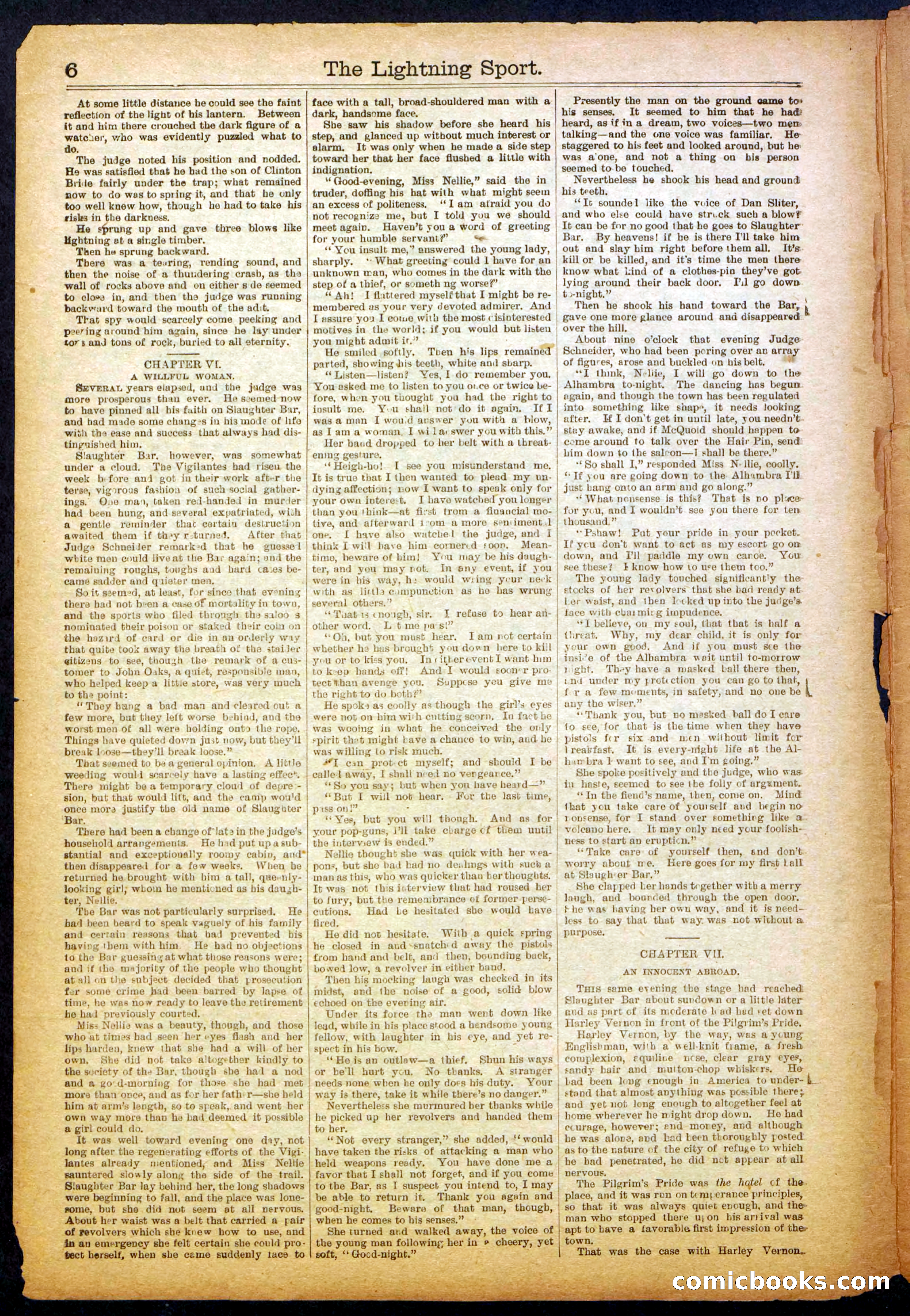 The Lightning Sport; or, The Bad Men at Slaughter Bar — page 6 of 32