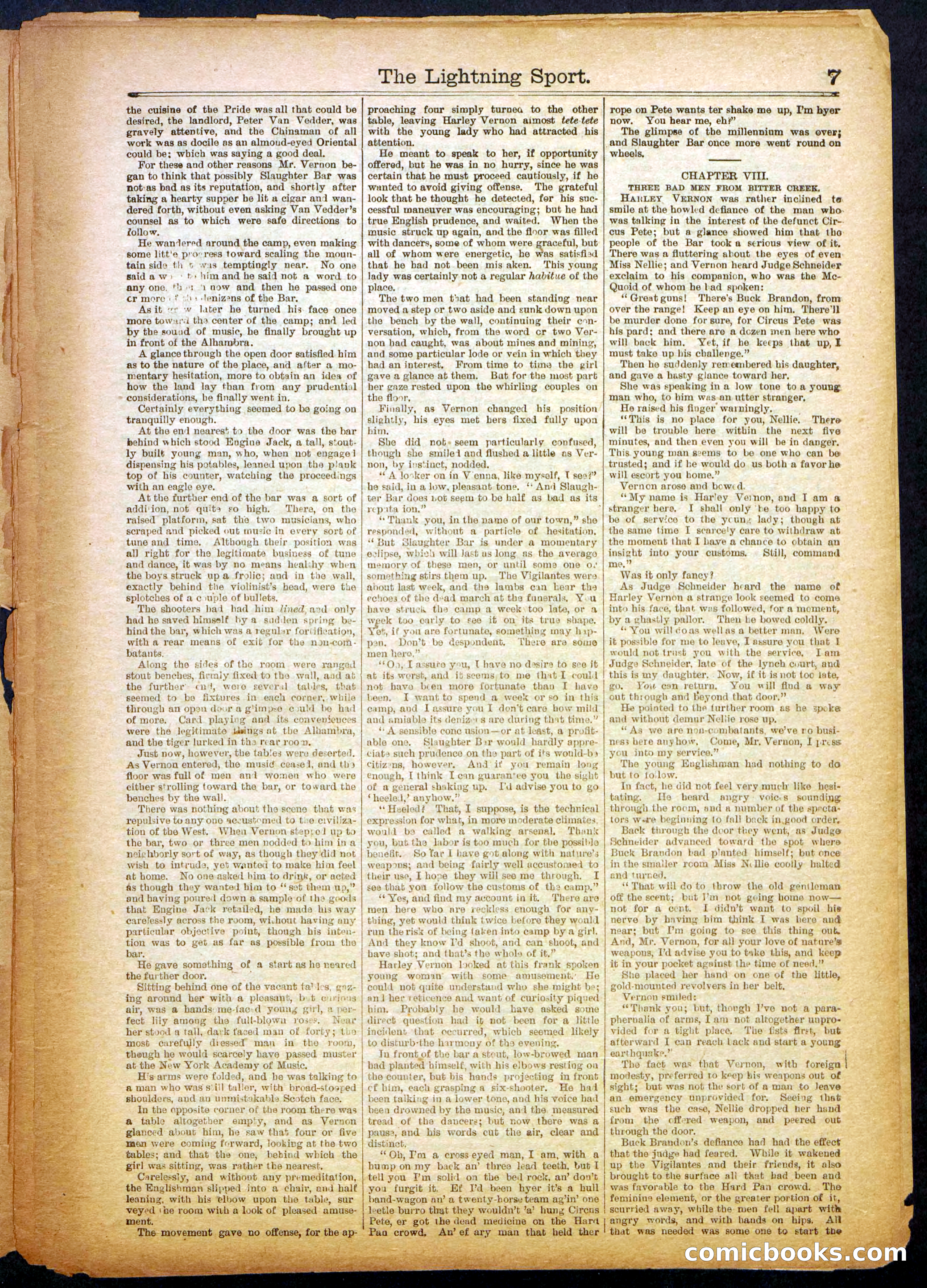 The Lightning Sport; or, The Bad Men at Slaughter Bar — page 7 of 32
