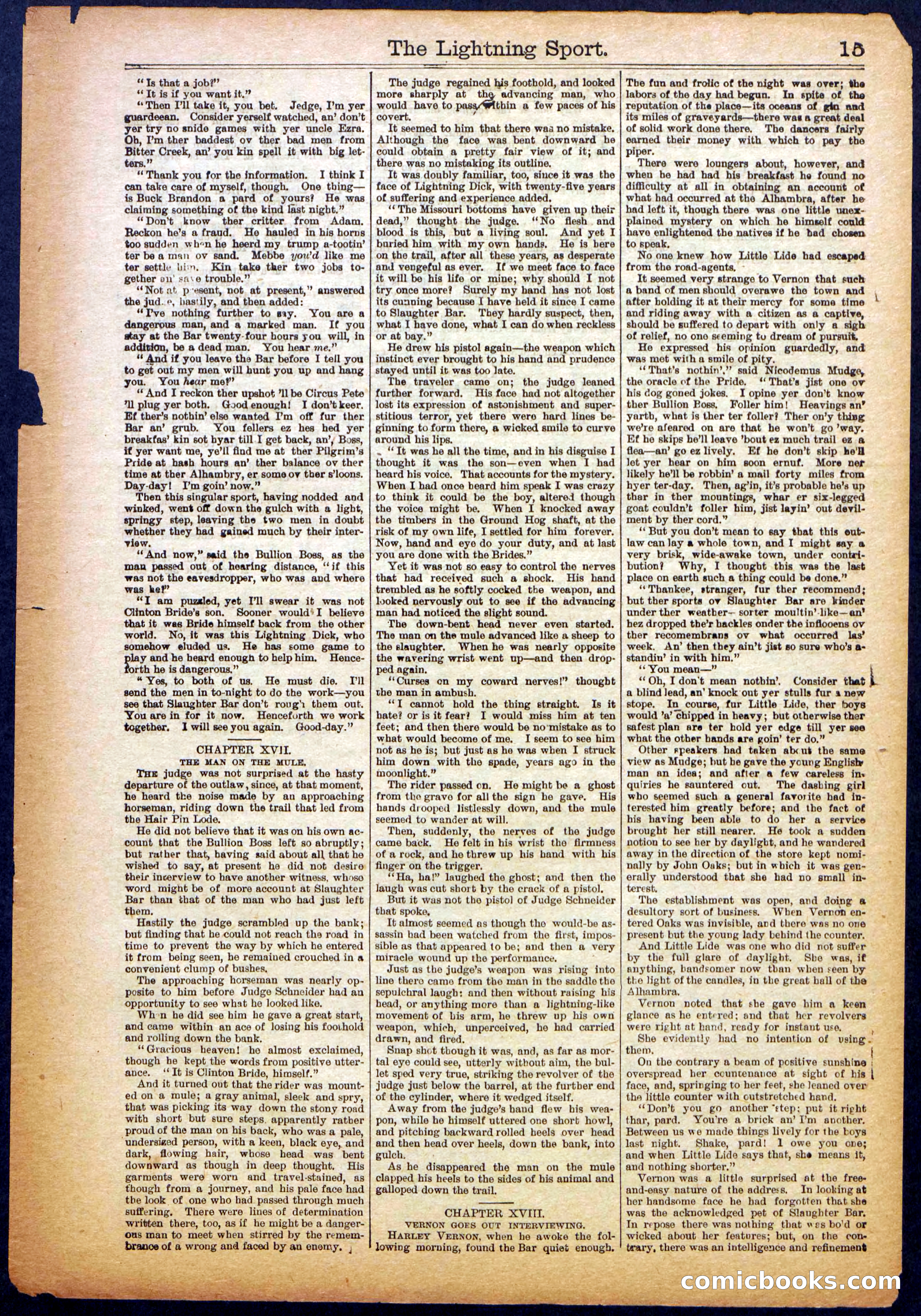 The Lightning Sport; or, The Bad Men at Slaughter Bar — page 15 of 32
