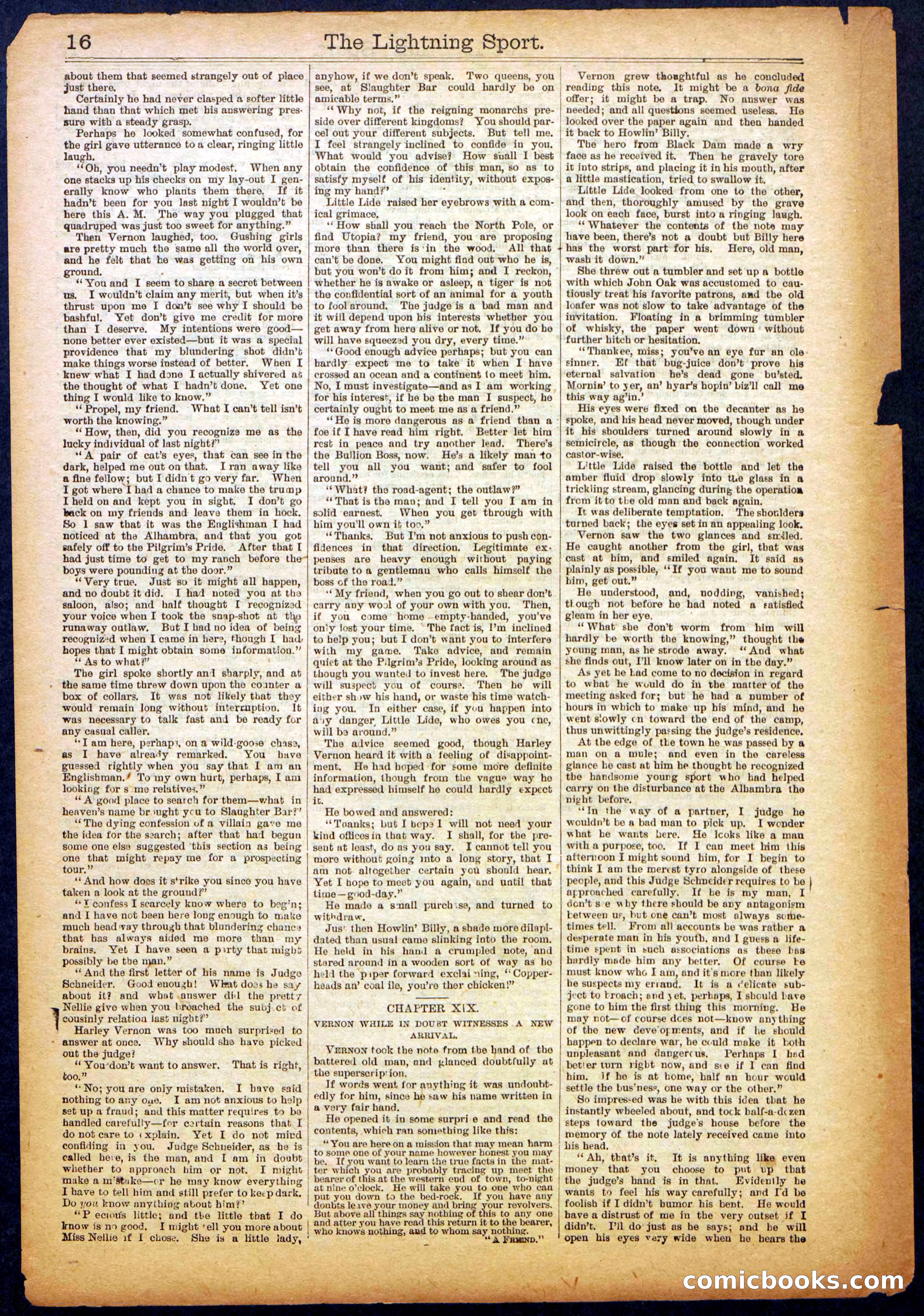 The Lightning Sport; or, The Bad Men at Slaughter Bar — page 16 of 32