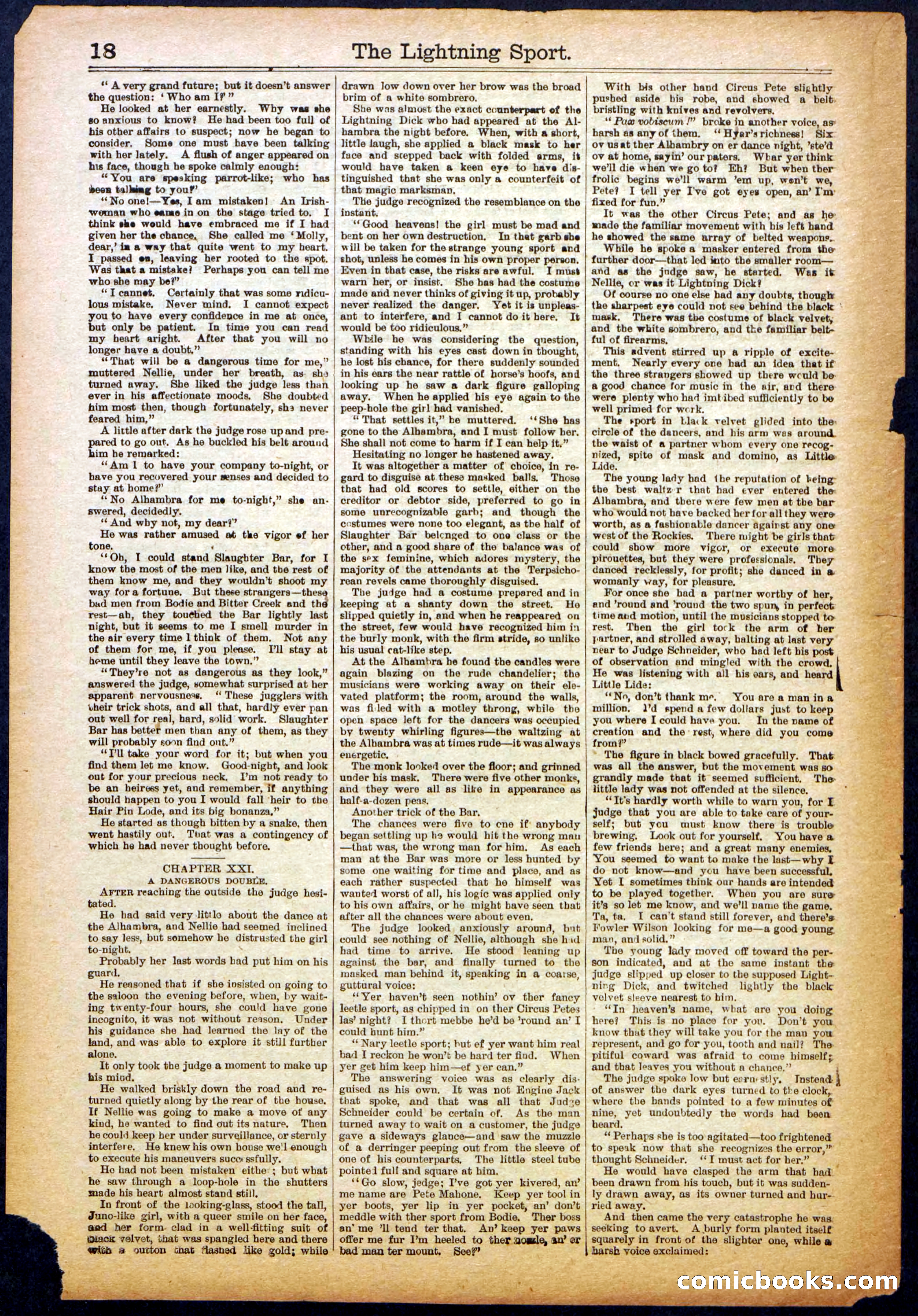 The Lightning Sport; or, The Bad Men at Slaughter Bar — page 18 of 32