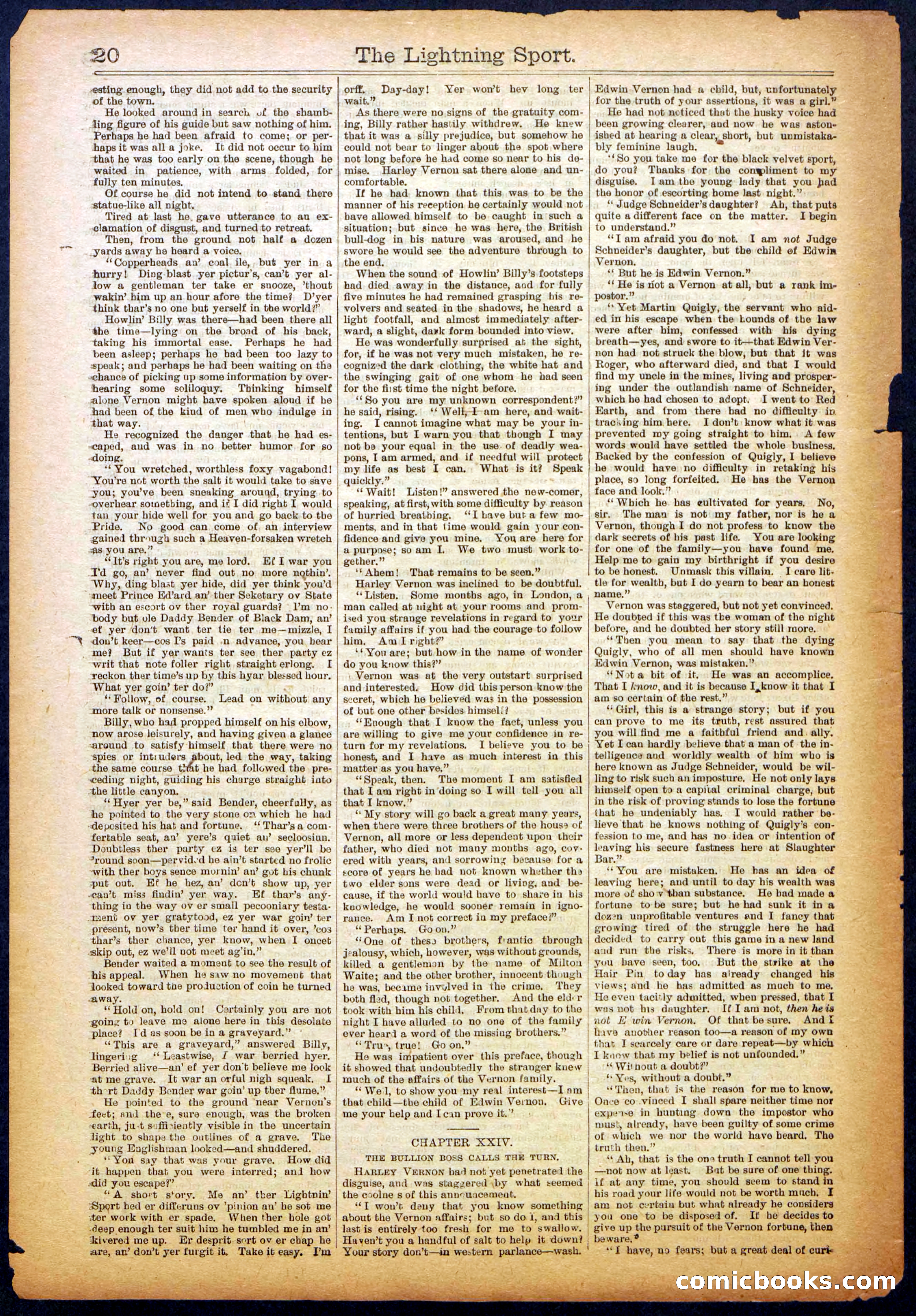 The Lightning Sport; or, The Bad Men at Slaughter Bar — page 20 of 32