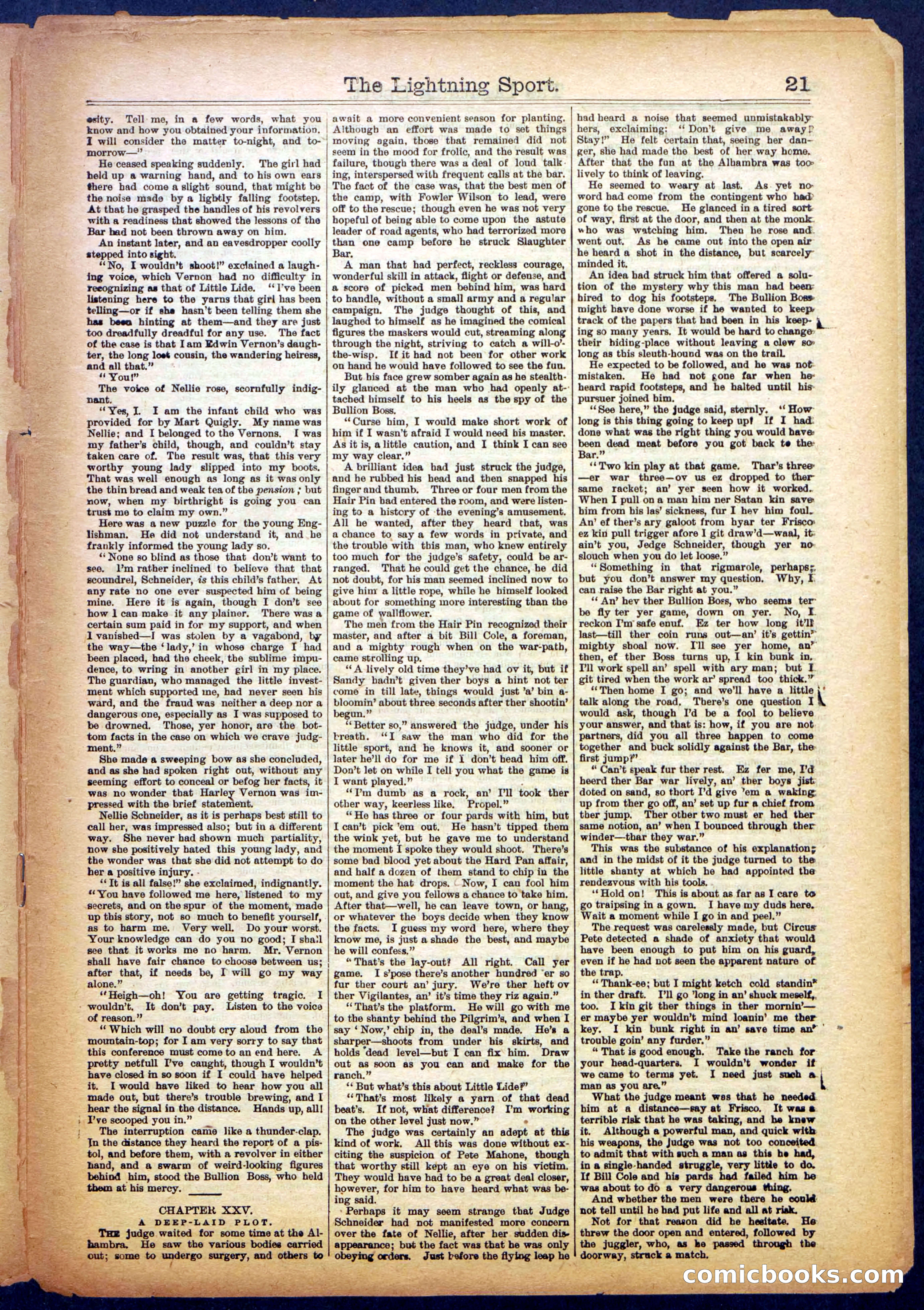 The Lightning Sport; or, The Bad Men at Slaughter Bar — page 21 of 32