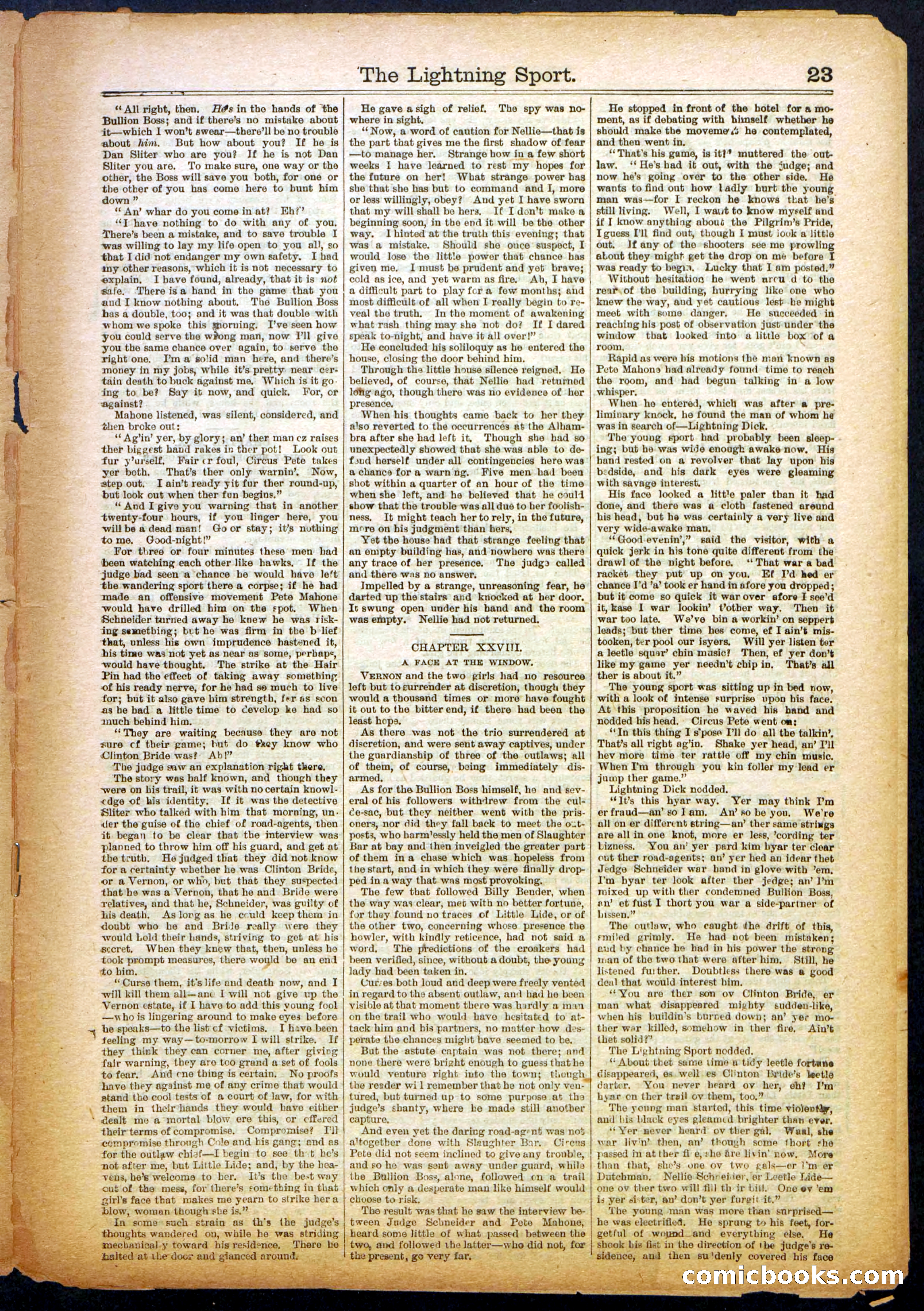 The Lightning Sport; or, The Bad Men at Slaughter Bar — page 23 of 32