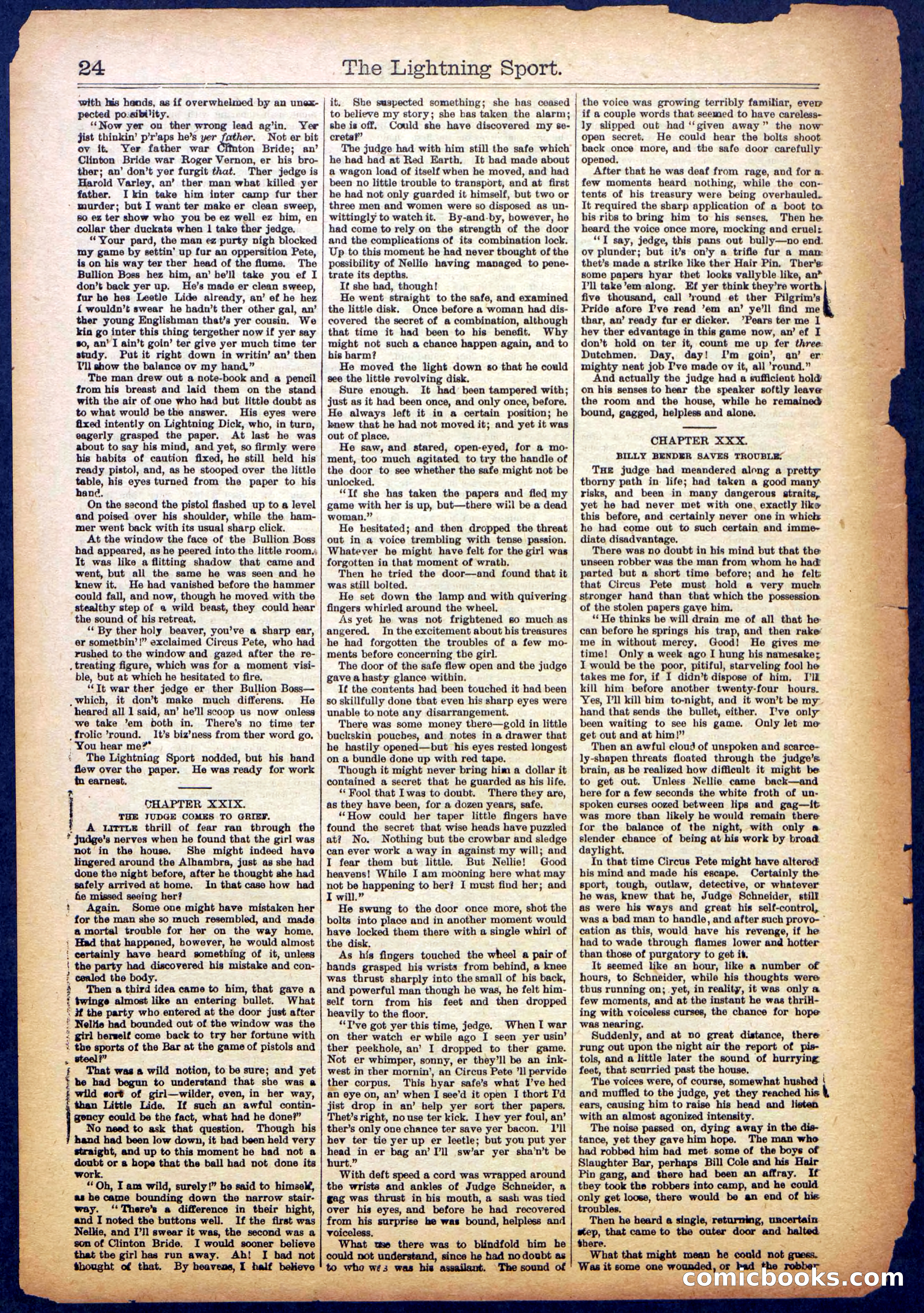 The Lightning Sport; or, The Bad Men at Slaughter Bar — page 24 of 32