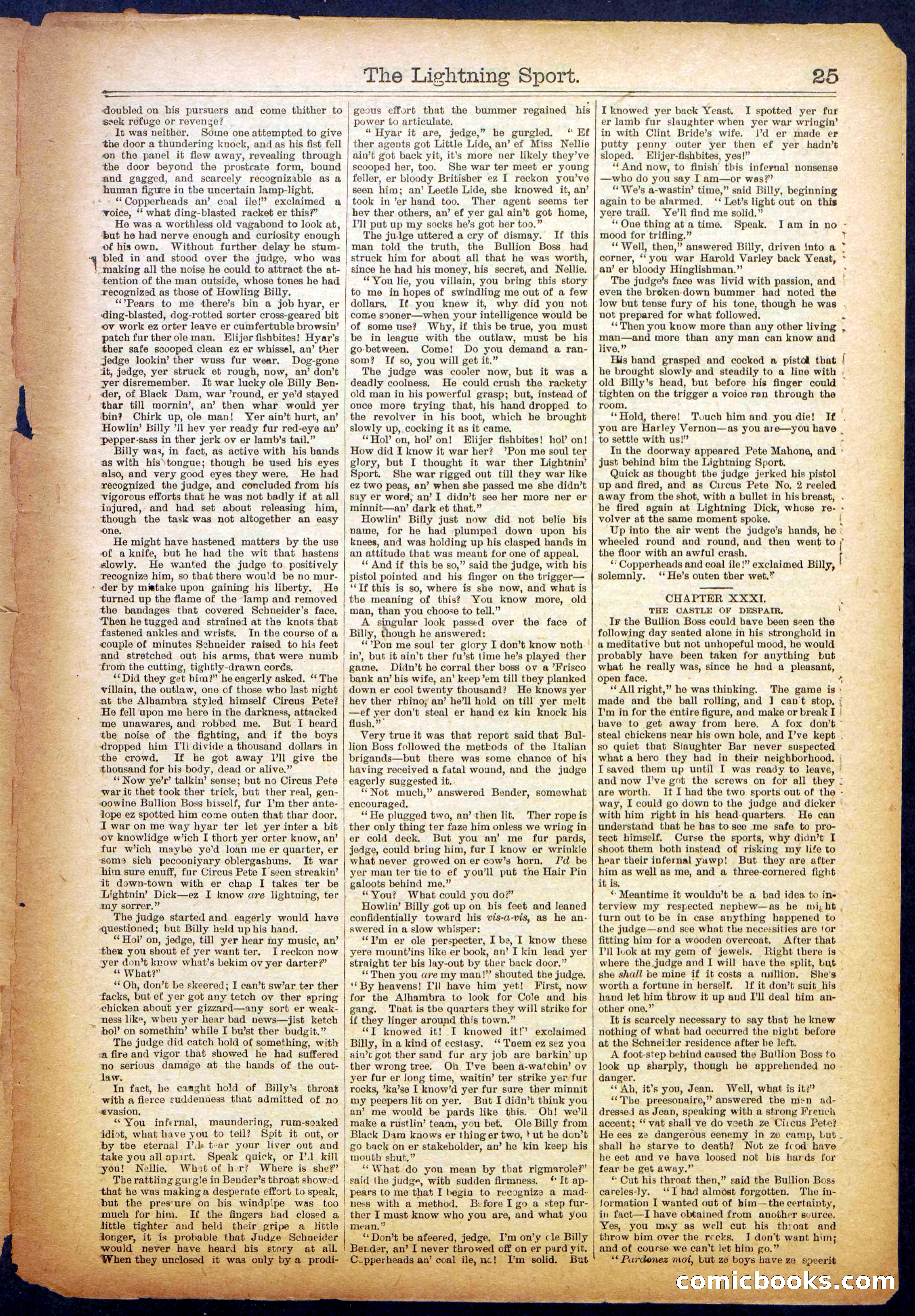The Lightning Sport; or, The Bad Men at Slaughter Bar — page 25 of 32