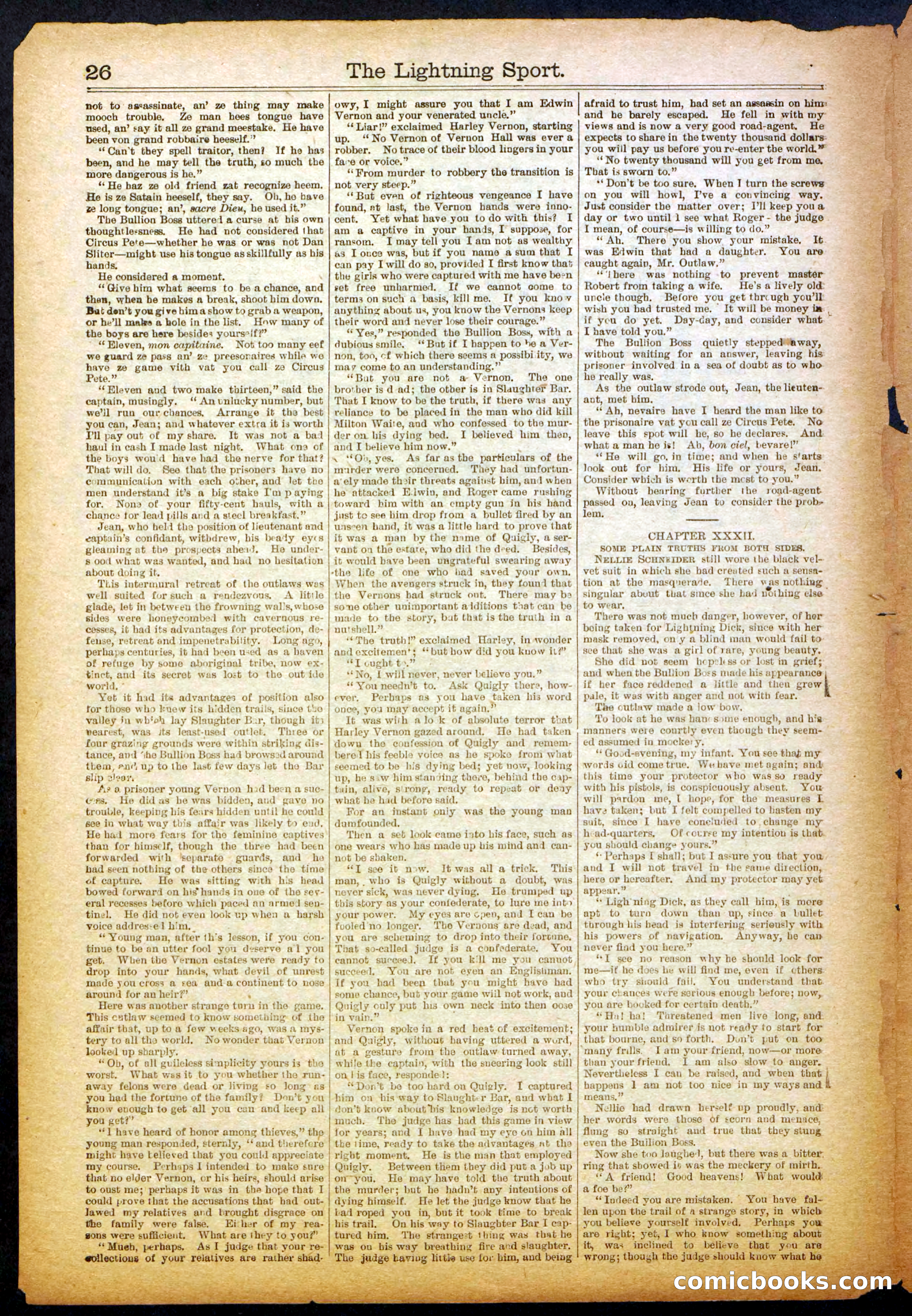 The Lightning Sport; or, The Bad Men at Slaughter Bar — page 26 of 32