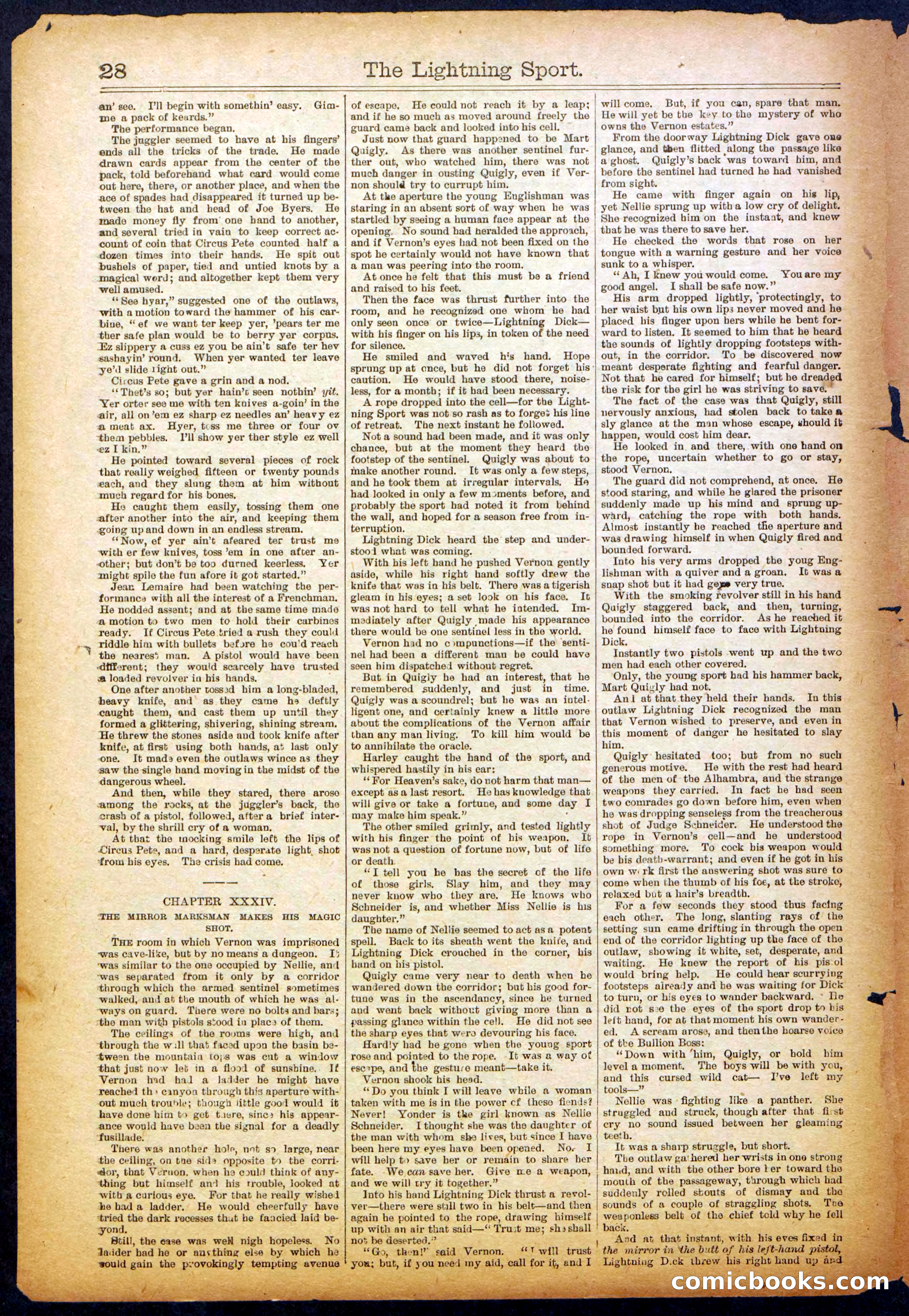The Lightning Sport; or, The Bad Men at Slaughter Bar — page 28 of 32