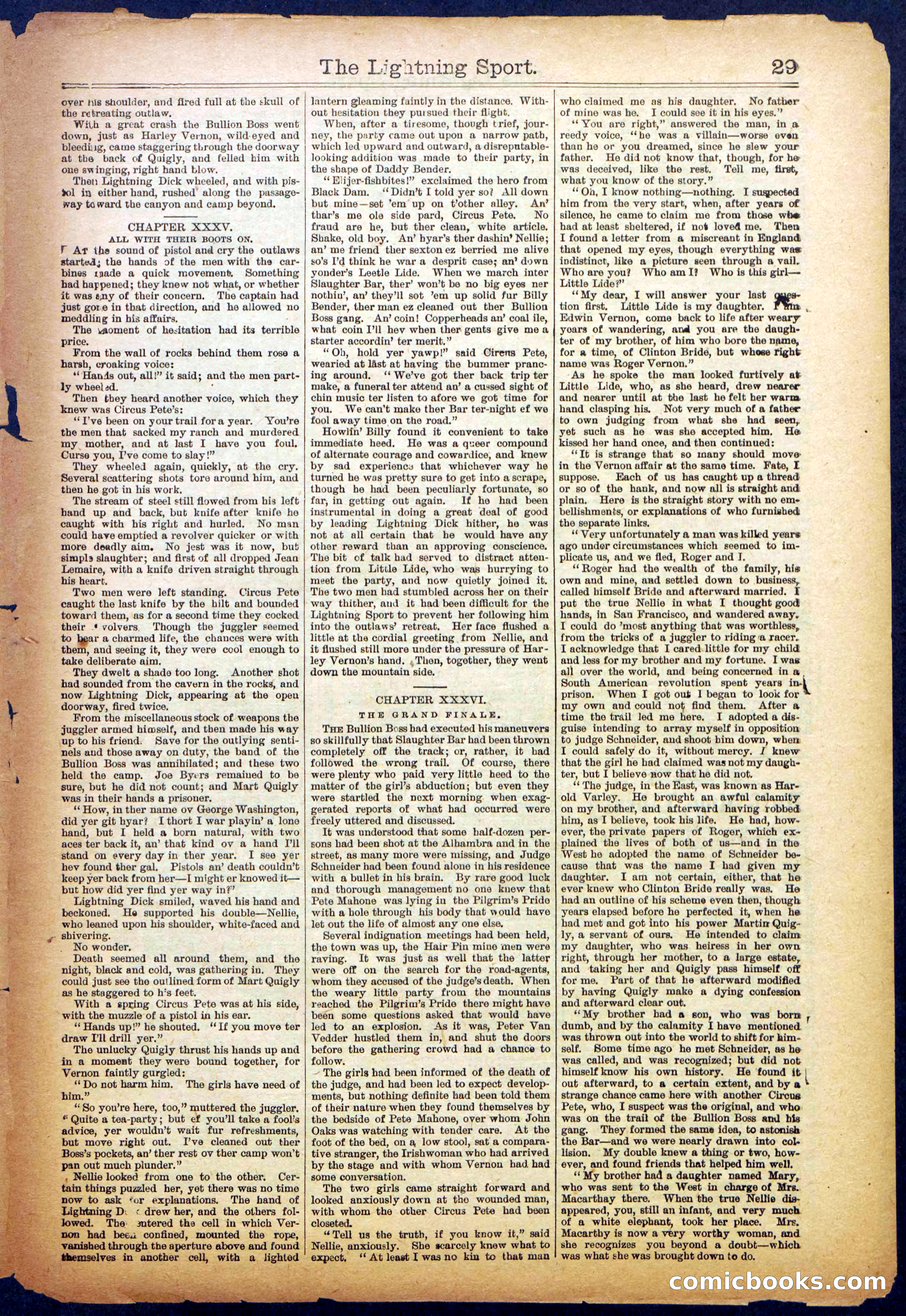 The Lightning Sport; or, The Bad Men at Slaughter Bar — page 29 of 32