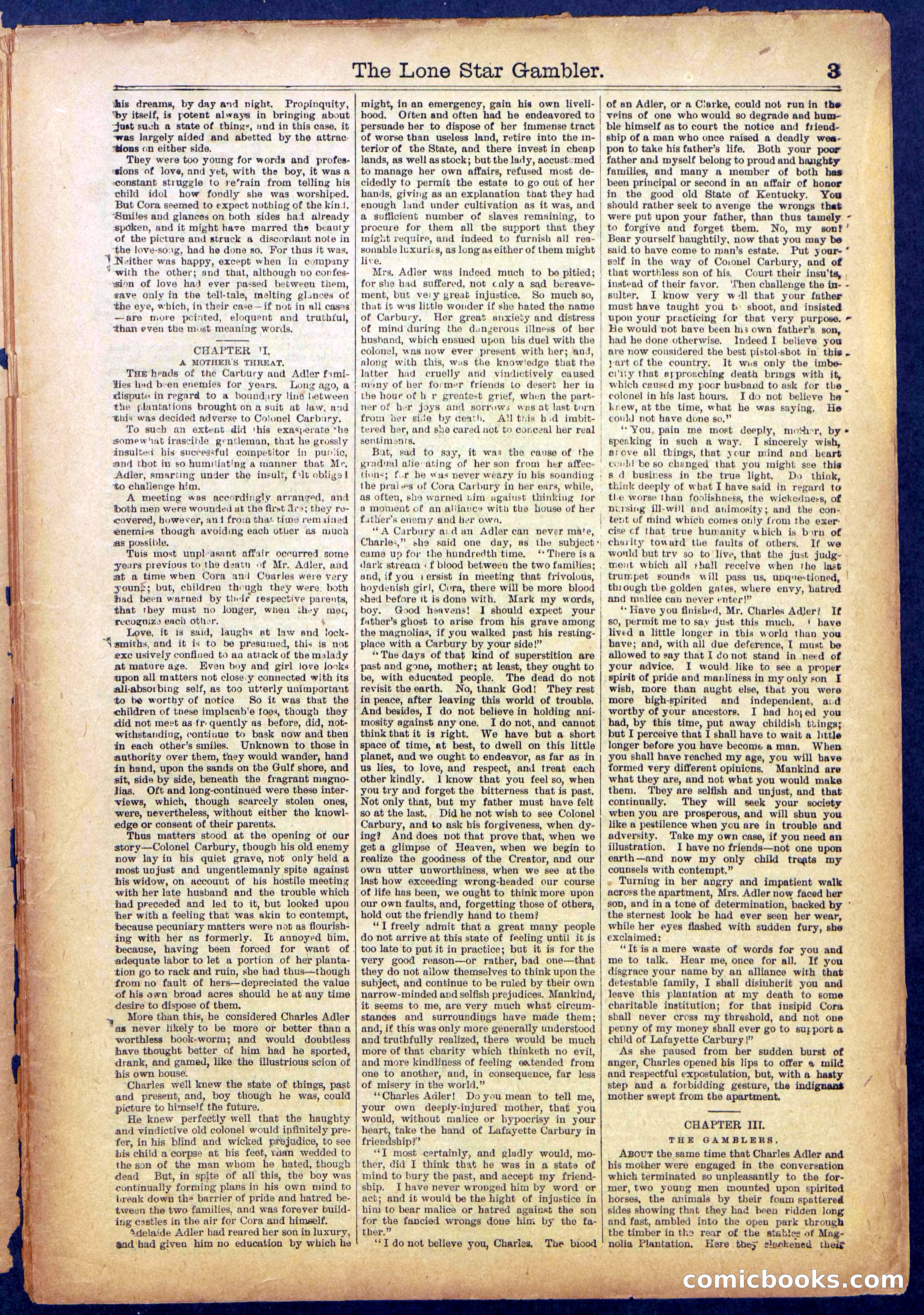 The Lone Star Gambler; or, The Maid of the Magnolias — page 3 of 32