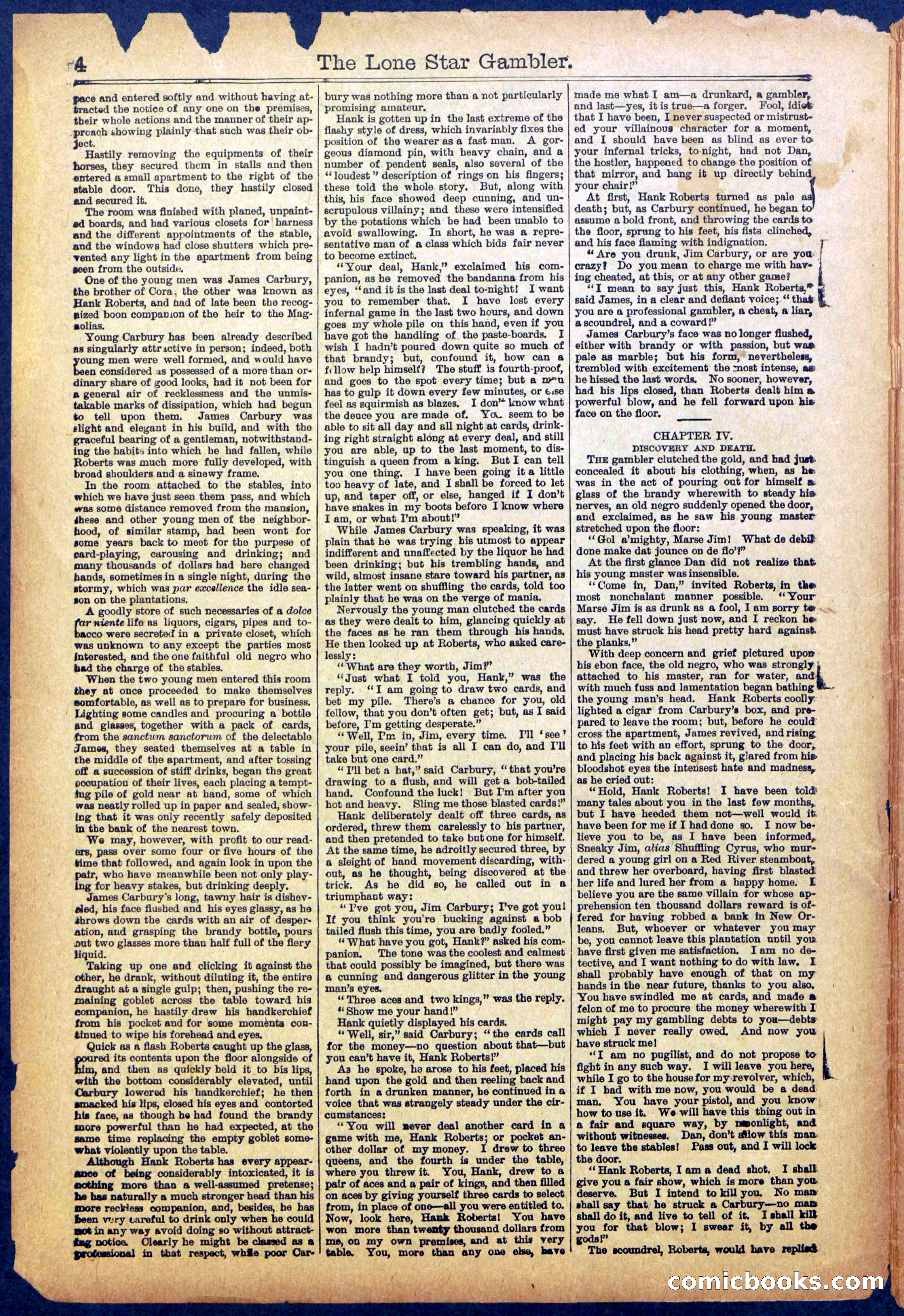 The Lone Star Gambler; or, The Maid of the Magnolias — page 4 of 32