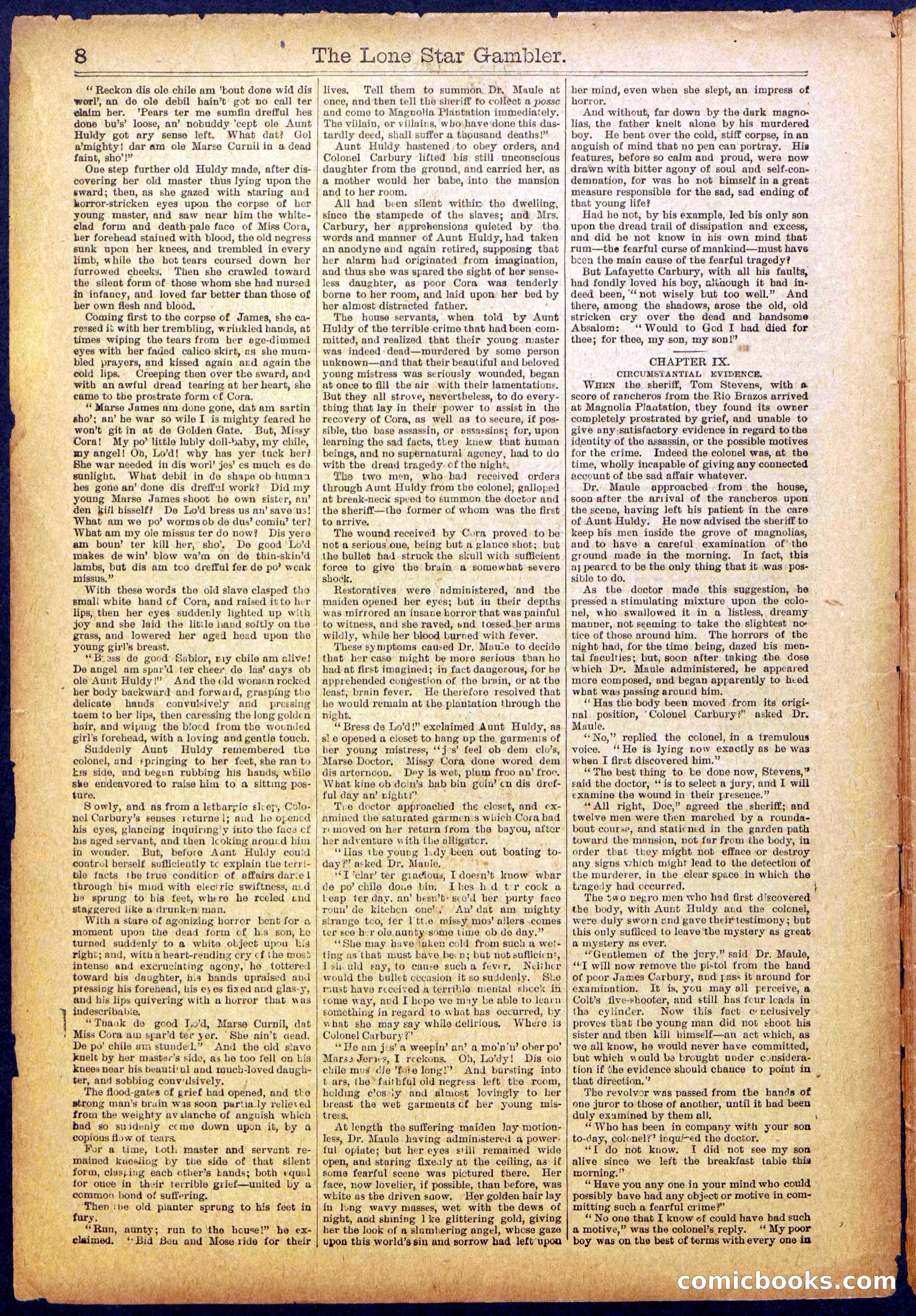 The Lone Star Gambler; or, The Maid of the Magnolias — page 8 of 32