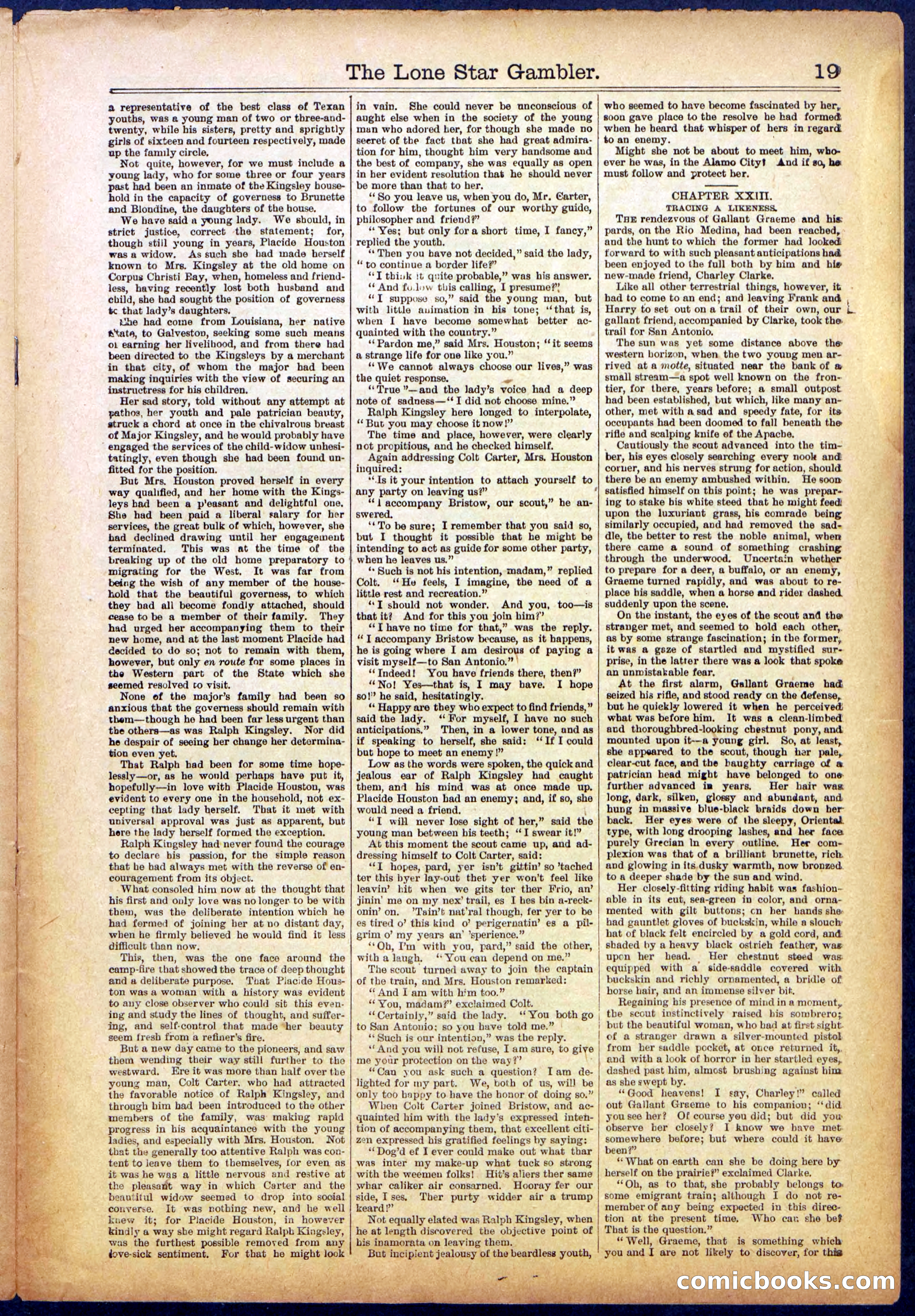 The Lone Star Gambler; or, The Maid of the Magnolias — page 19 of 32