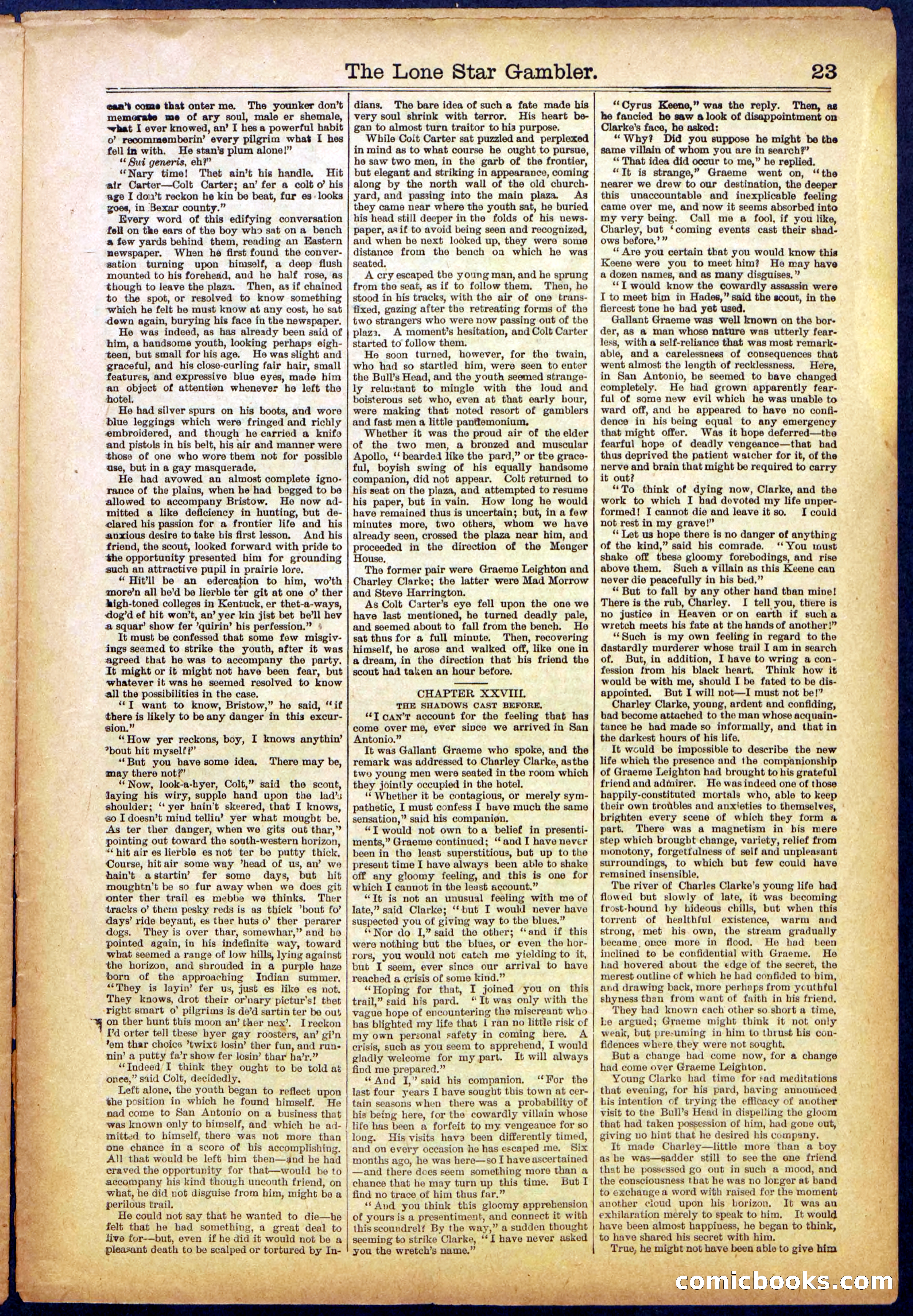 The Lone Star Gambler; or, The Maid of the Magnolias — page 23 of 32