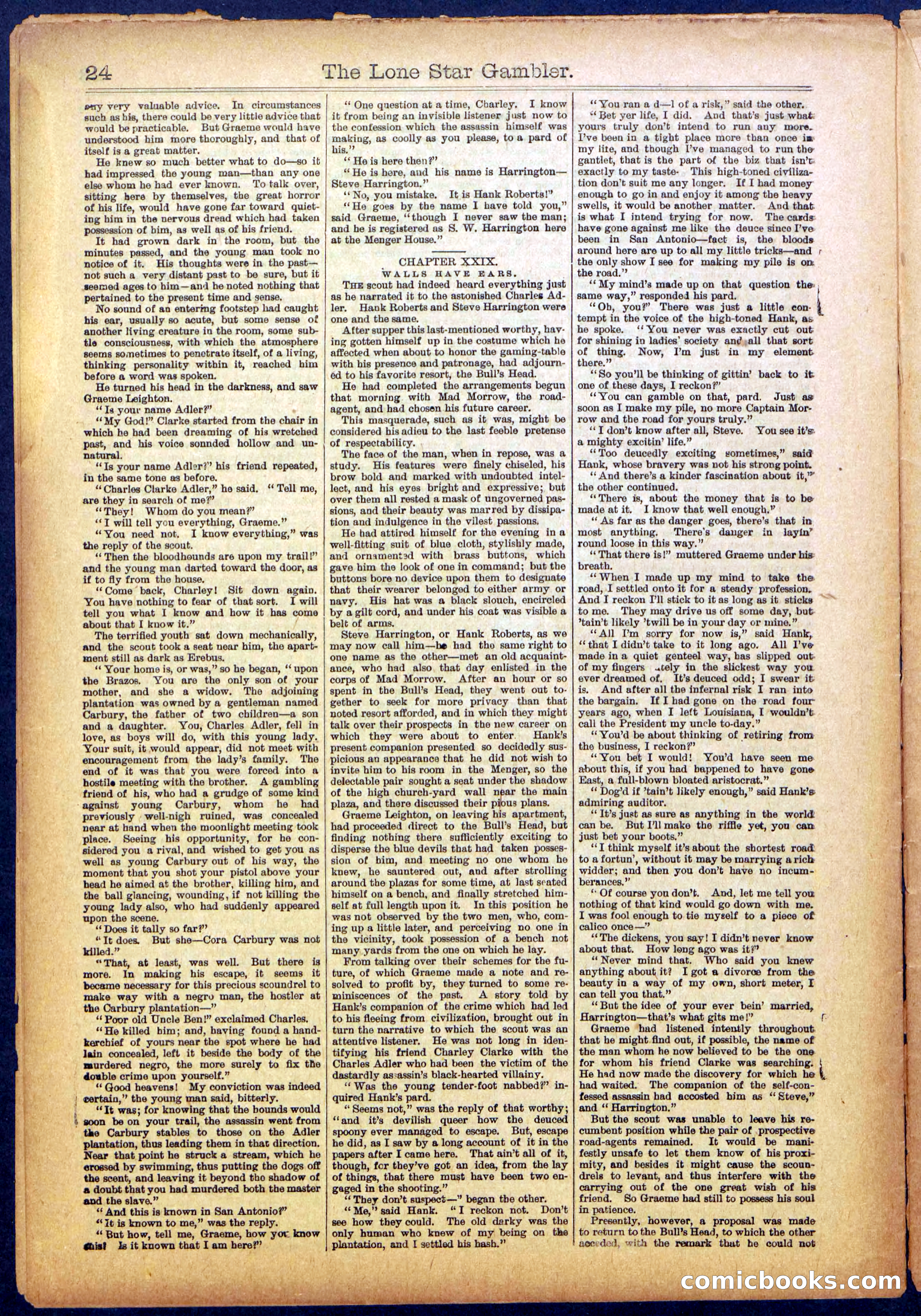 The Lone Star Gambler; or, The Maid of the Magnolias — page 24 of 32