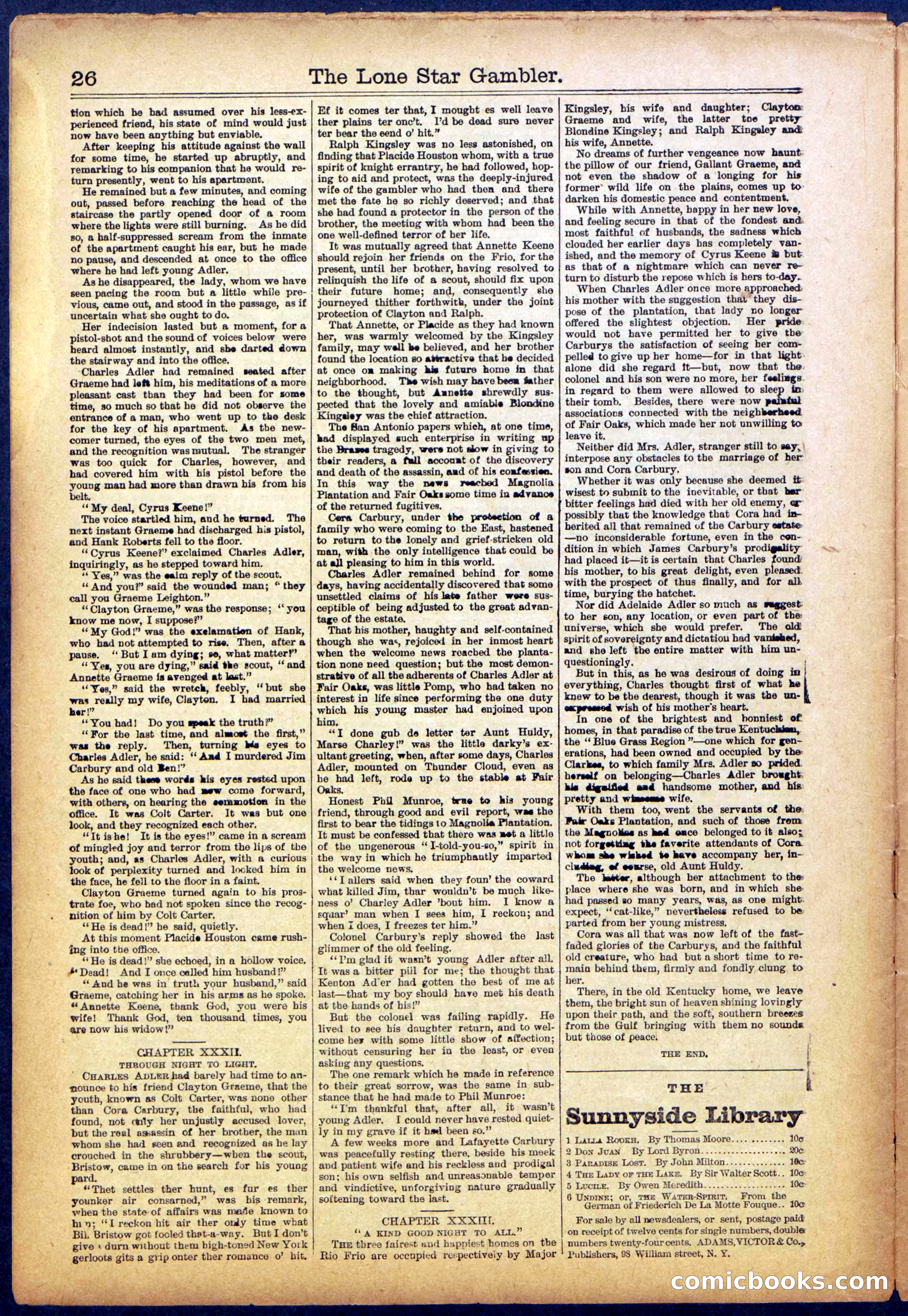The Lone Star Gambler; or, The Maid of the Magnolias — page 26 of 32