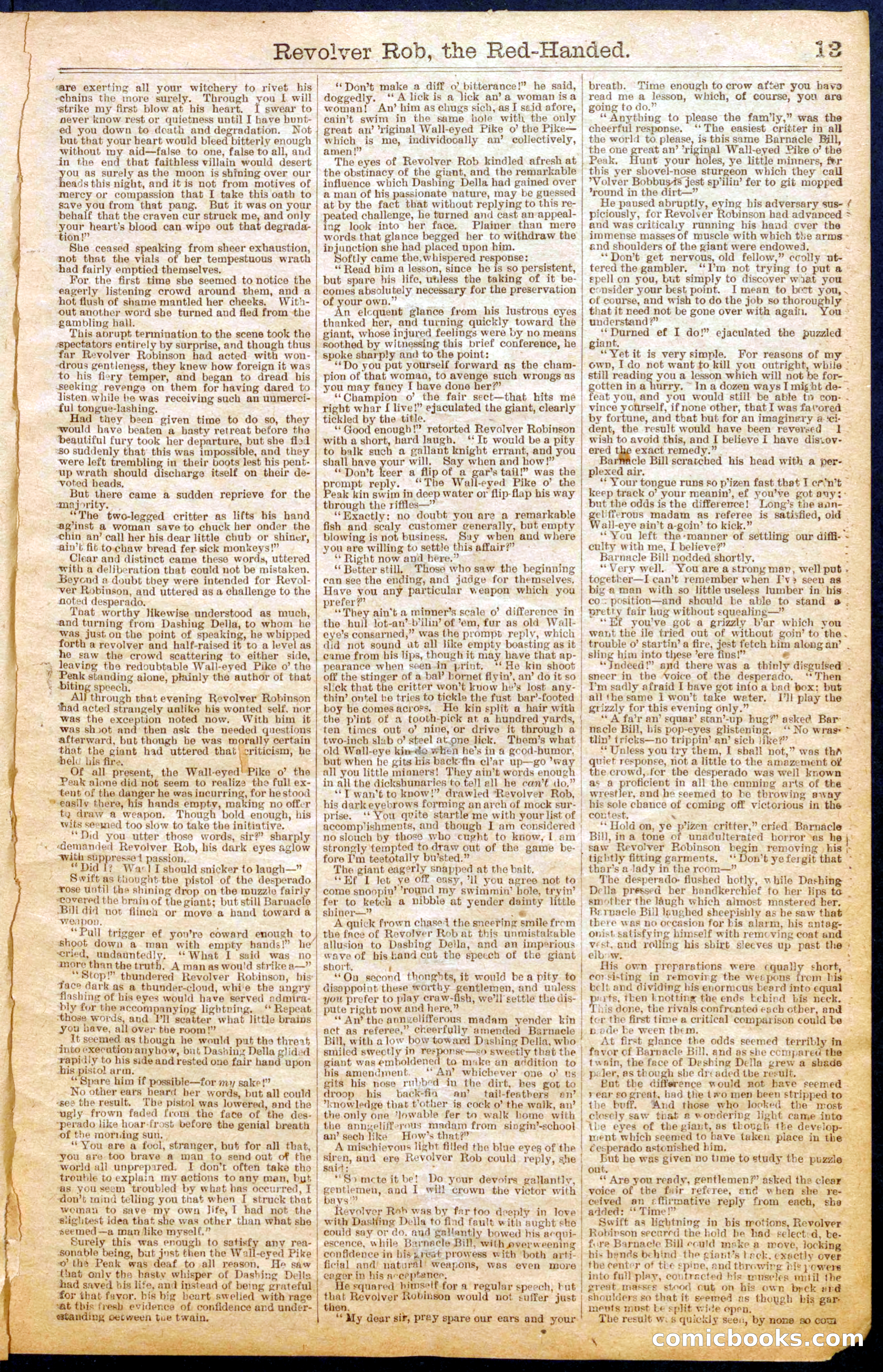 Revolver Bob, the Red-Handed; or, The Belle of Nugget Camp — page 13 of 30