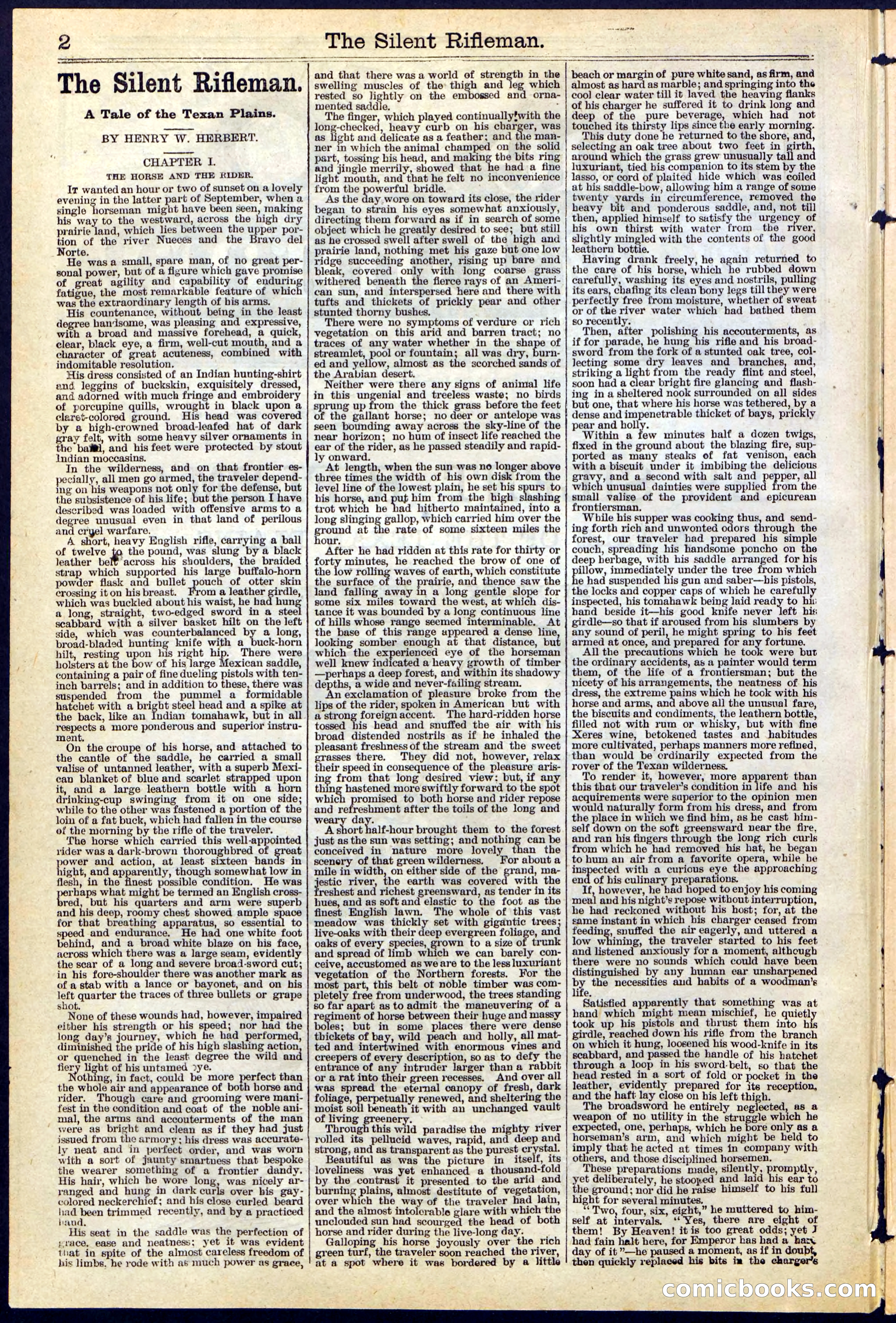 The Silent Rifleman: A Tale of the Texan Plains — page 2 of 32