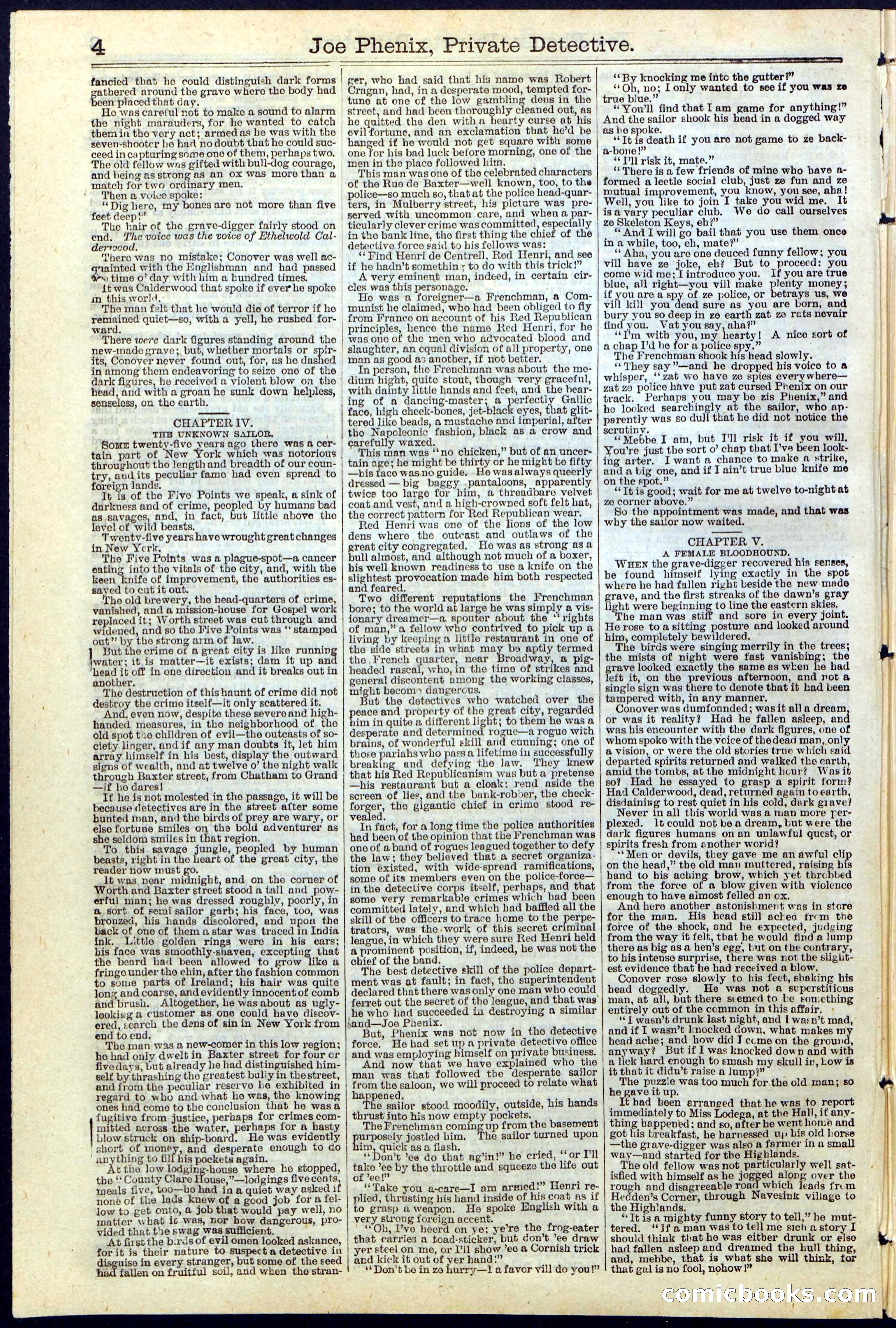Joe Phenix, Private Detective; or, The League of the Skeleton Keys — page 4 of 30