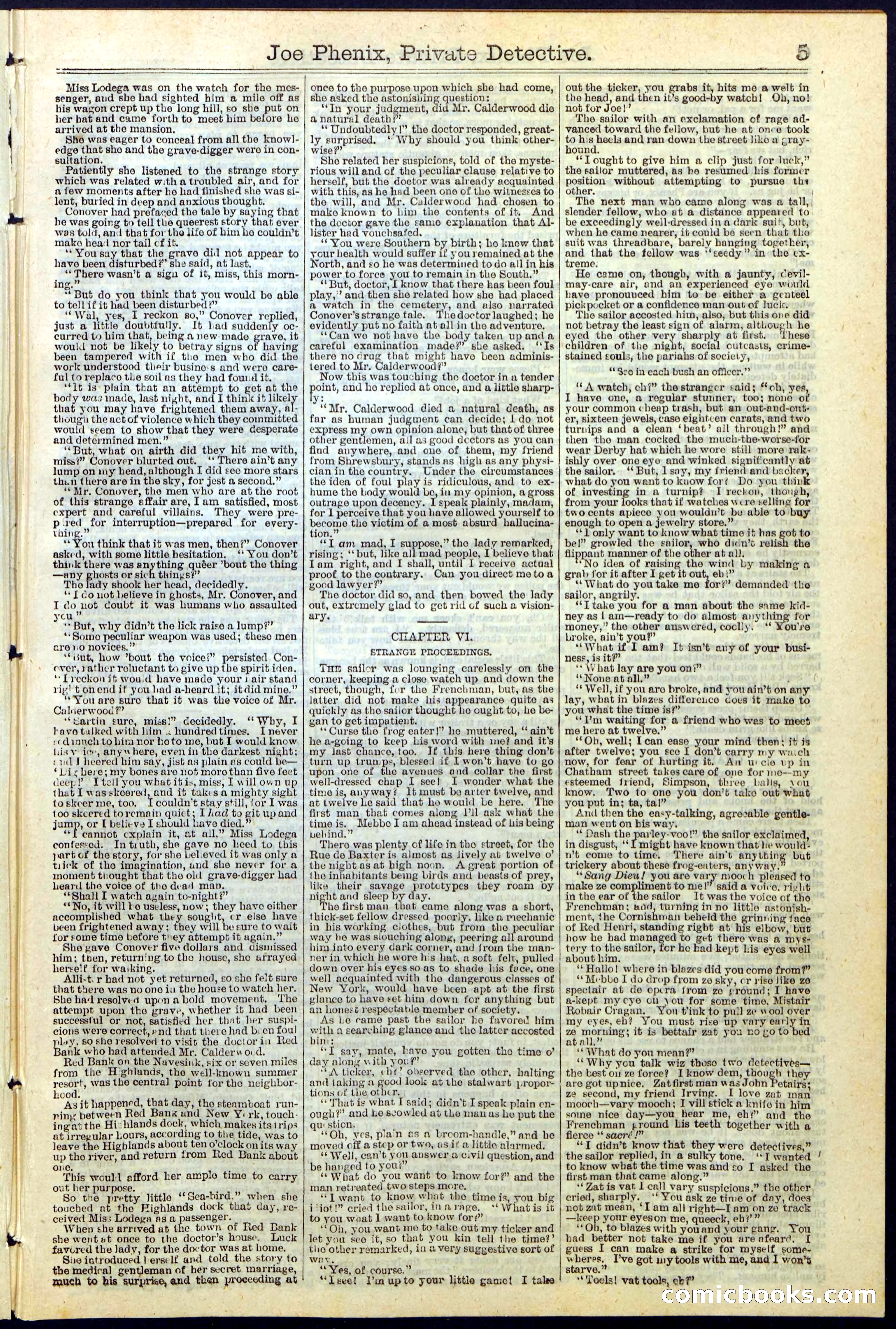 Joe Phenix, Private Detective; or, The League of the Skeleton Keys — page 5 of 30