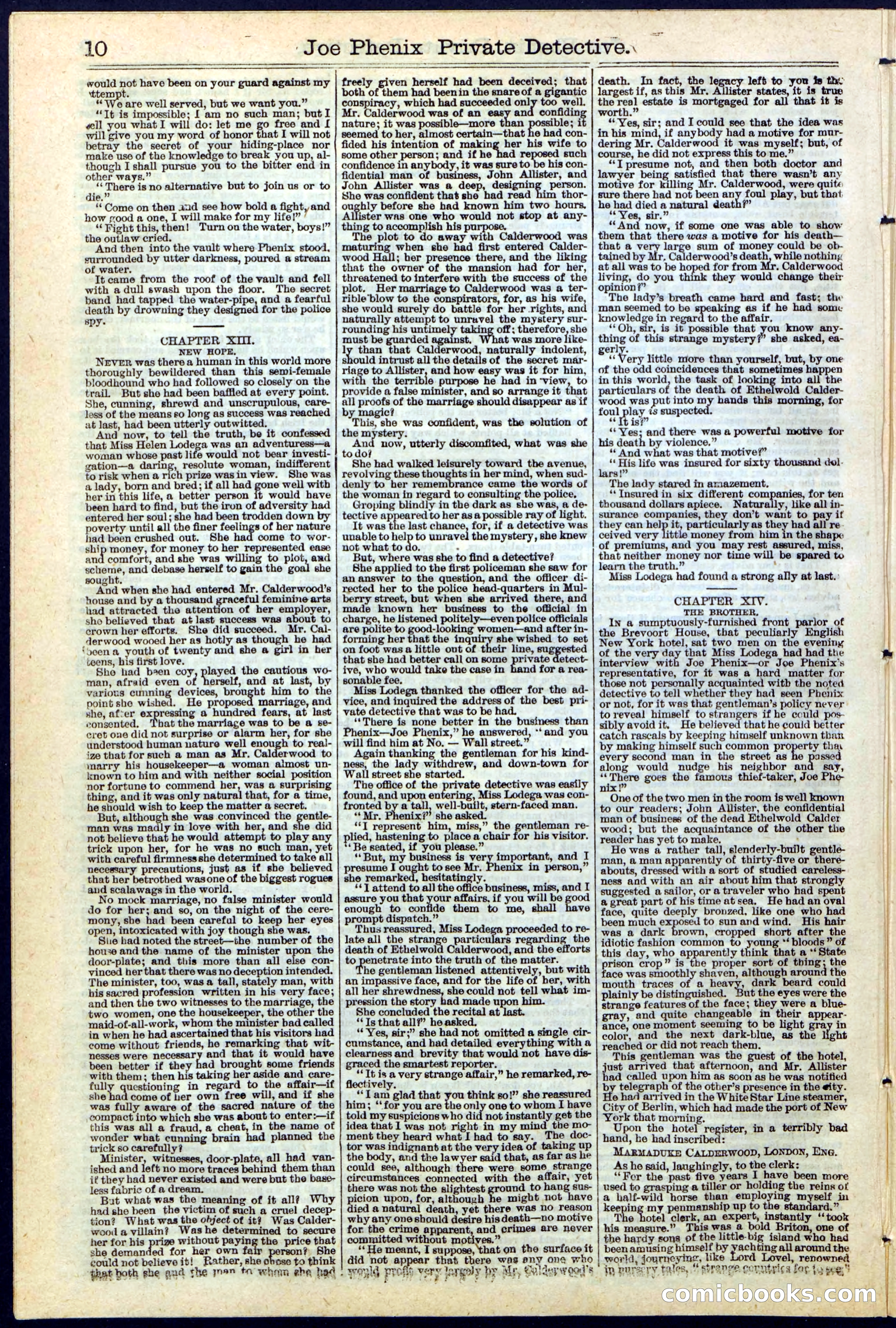 Joe Phenix, Private Detective; or, The League of the Skeleton Keys — page 10 of 30