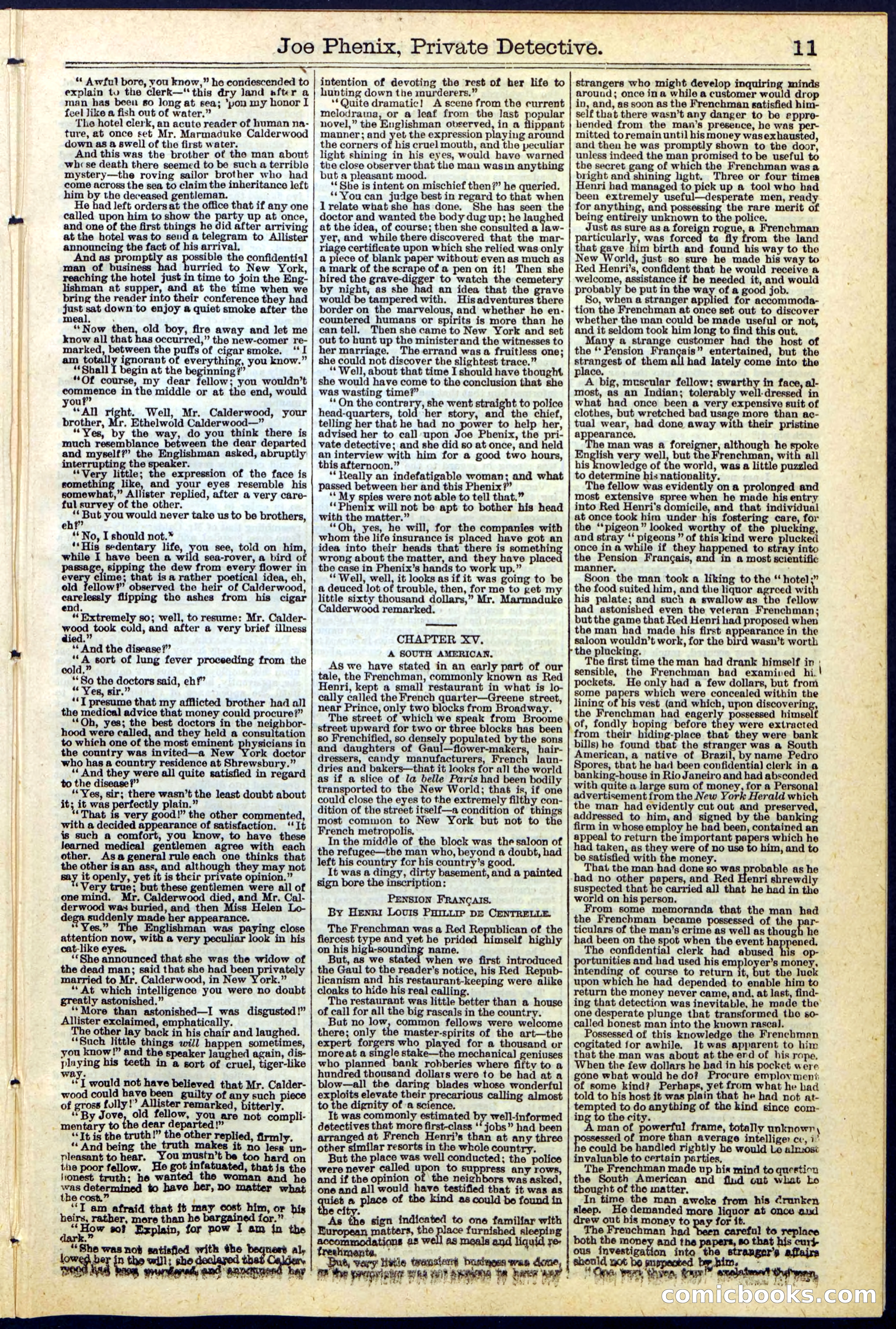 Joe Phenix, Private Detective; or, The League of the Skeleton Keys — page 11 of 30