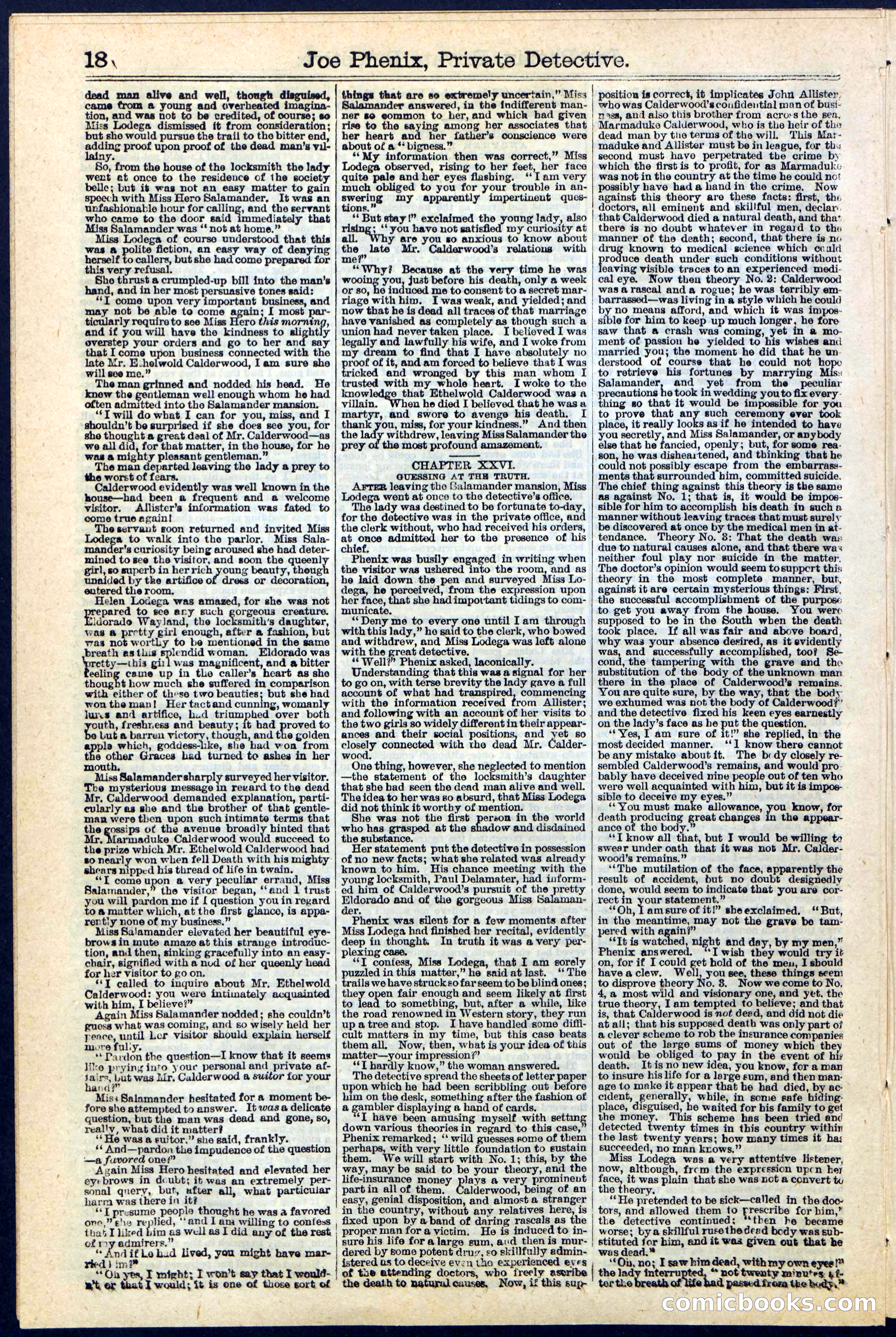 Joe Phenix, Private Detective; or, The League of the Skeleton Keys — page 18 of 30