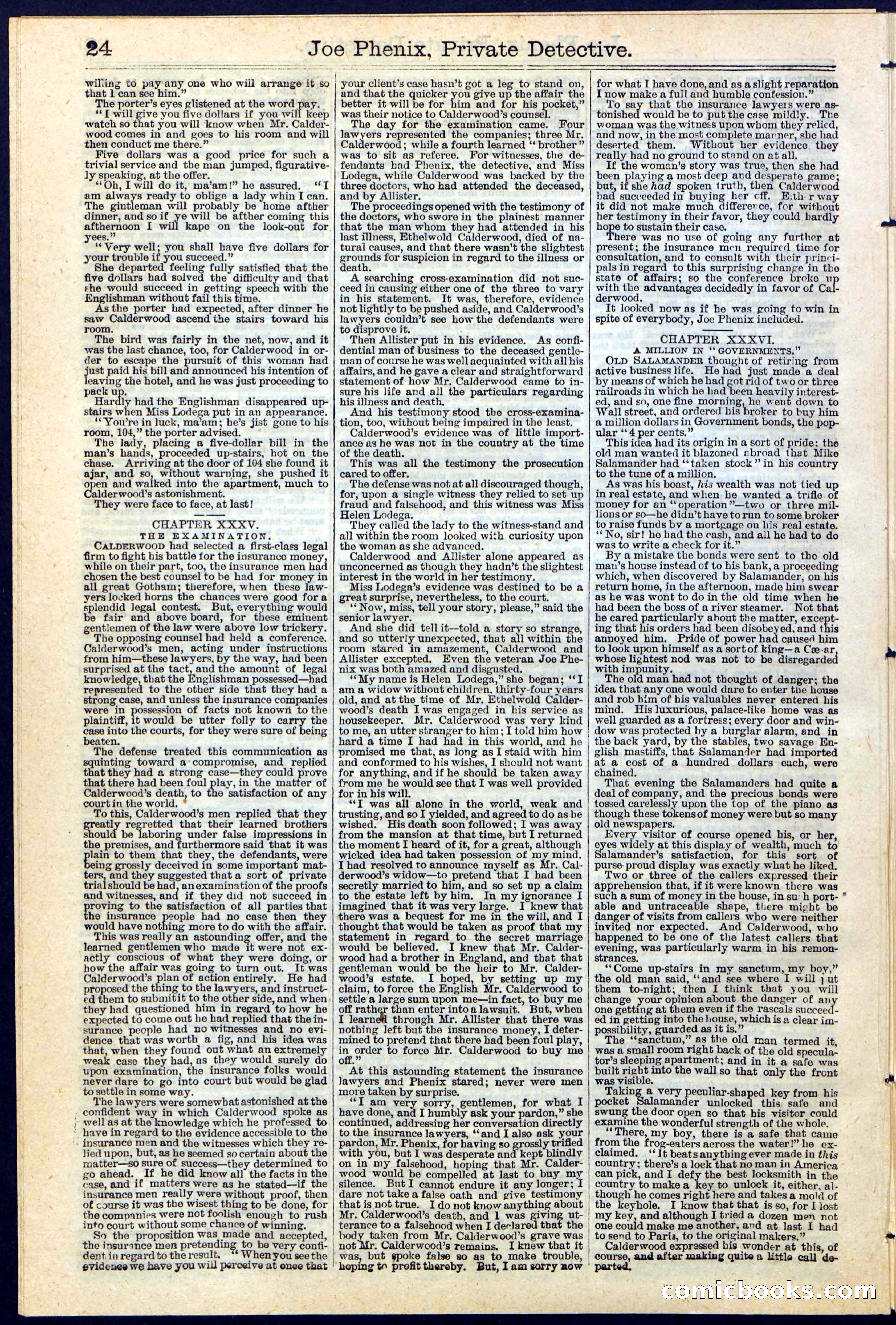 Joe Phenix, Private Detective; or, The League of the Skeleton Keys — page 24 of 30