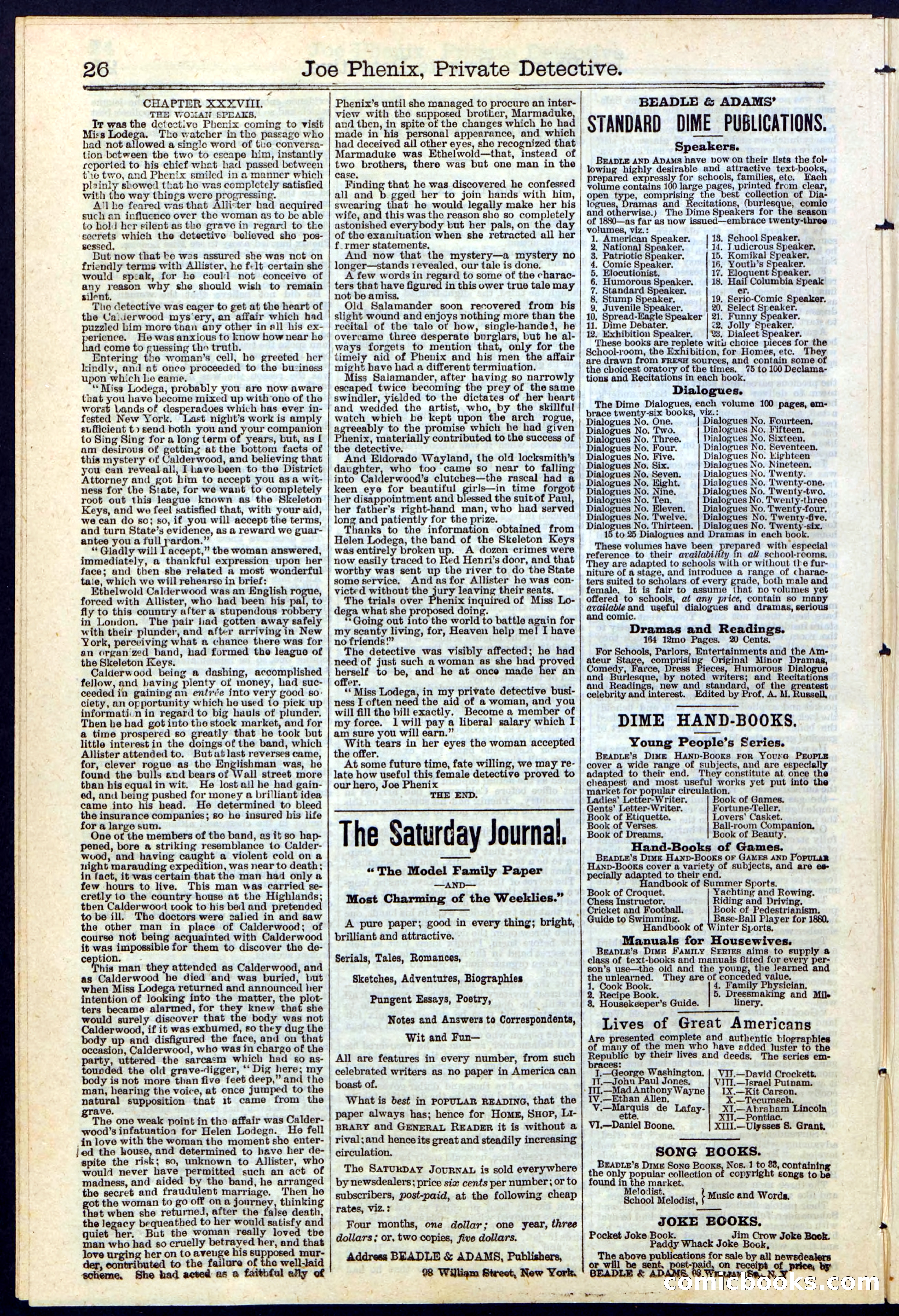 Joe Phenix, Private Detective; or, The League of the Skeleton Keys — page 26 of 30