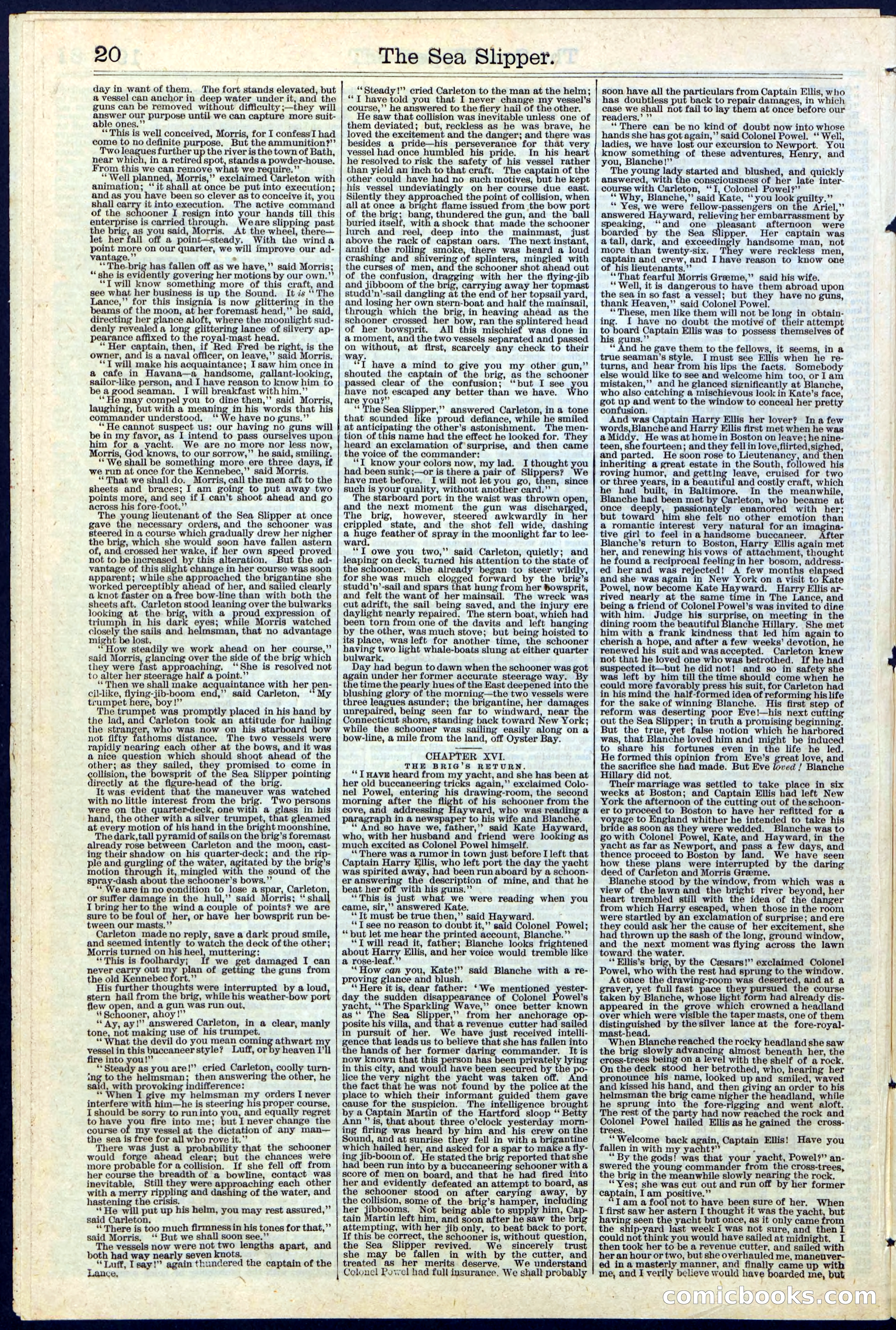 The Sea Slipper; or, The Amateur Freebooters — page 20 of 24