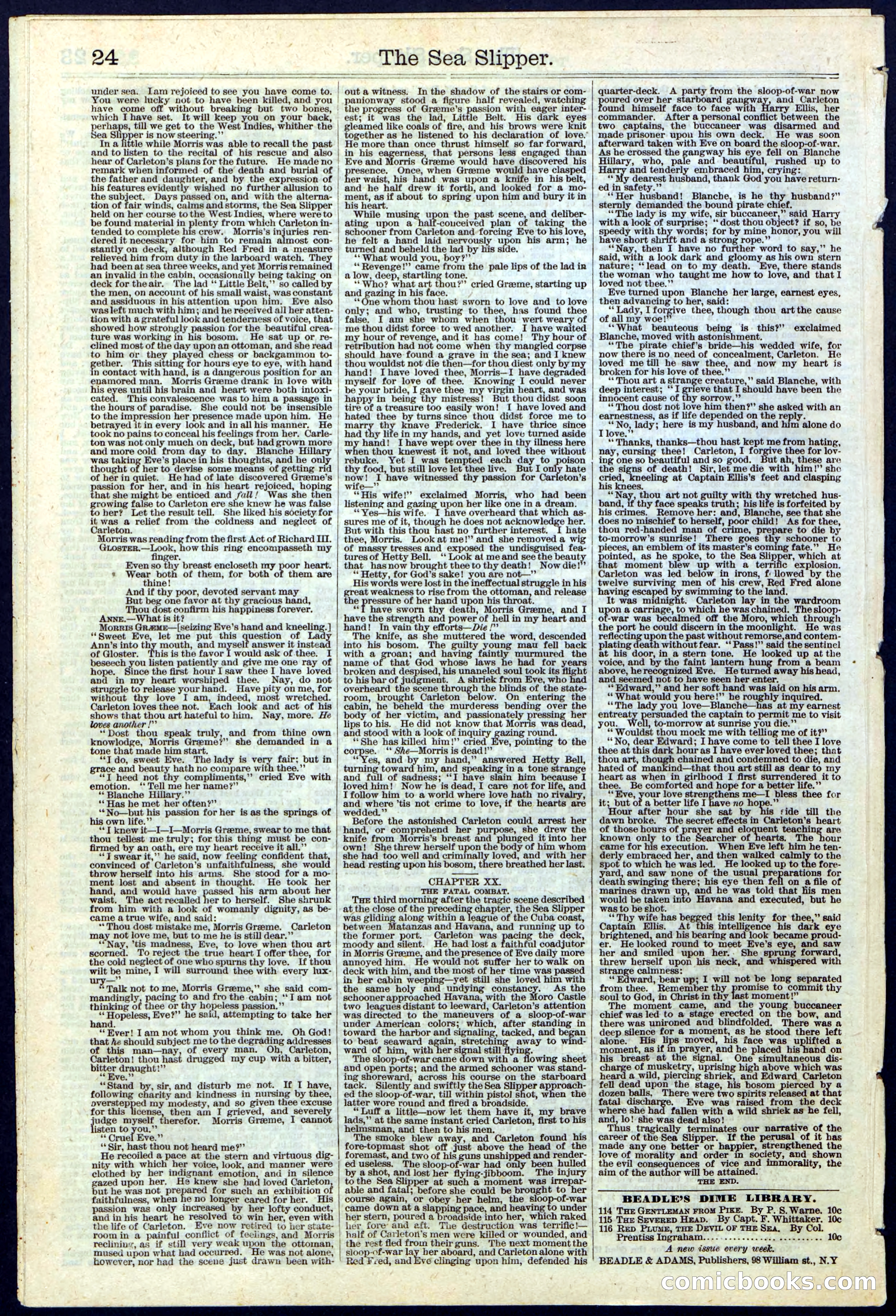 The Sea Slipper; or, The Amateur Freebooters — page 24 of 24