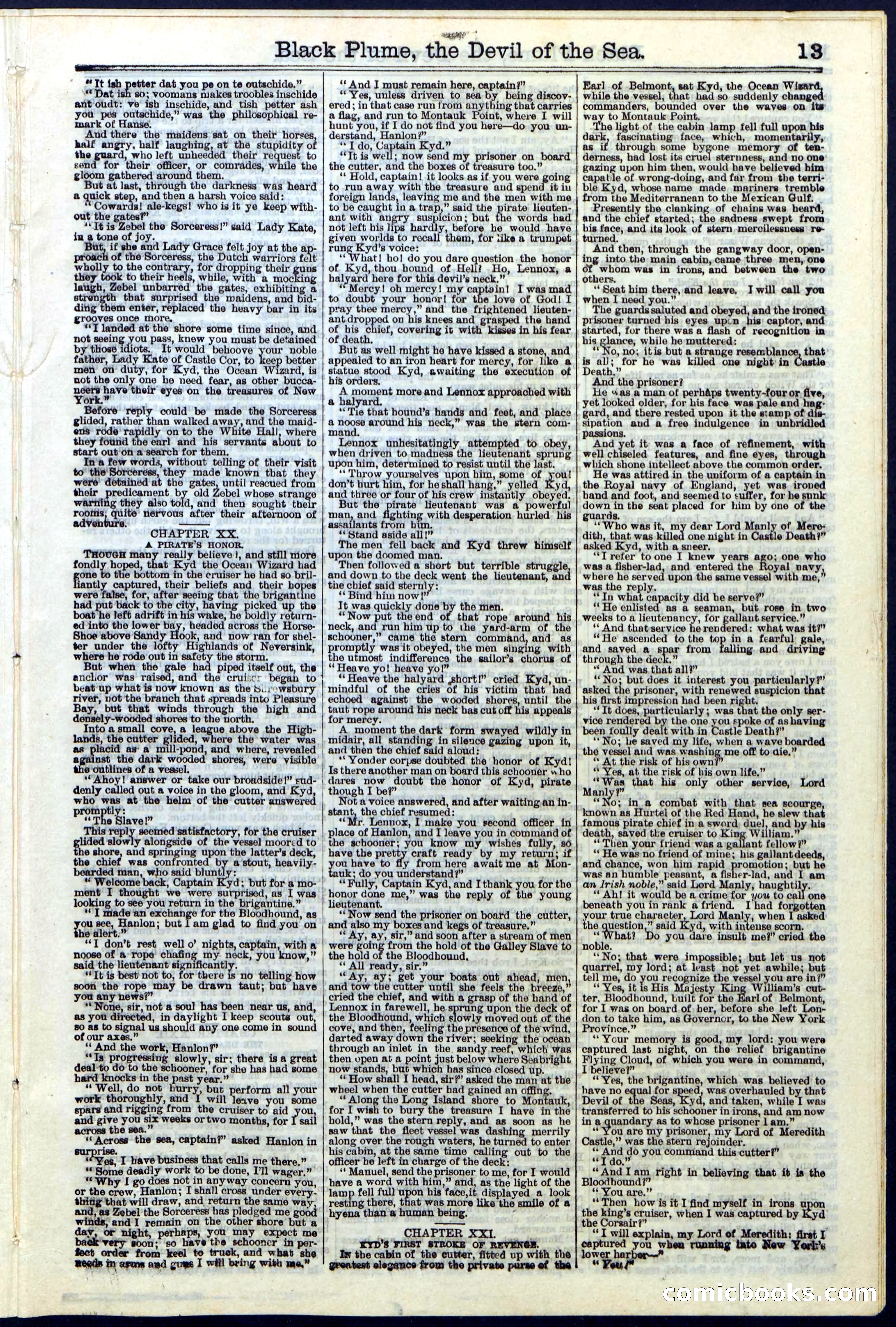 Black Plume, the Devil of the Sea; or, The Sorceress of Hell Gate — page 13 of 24