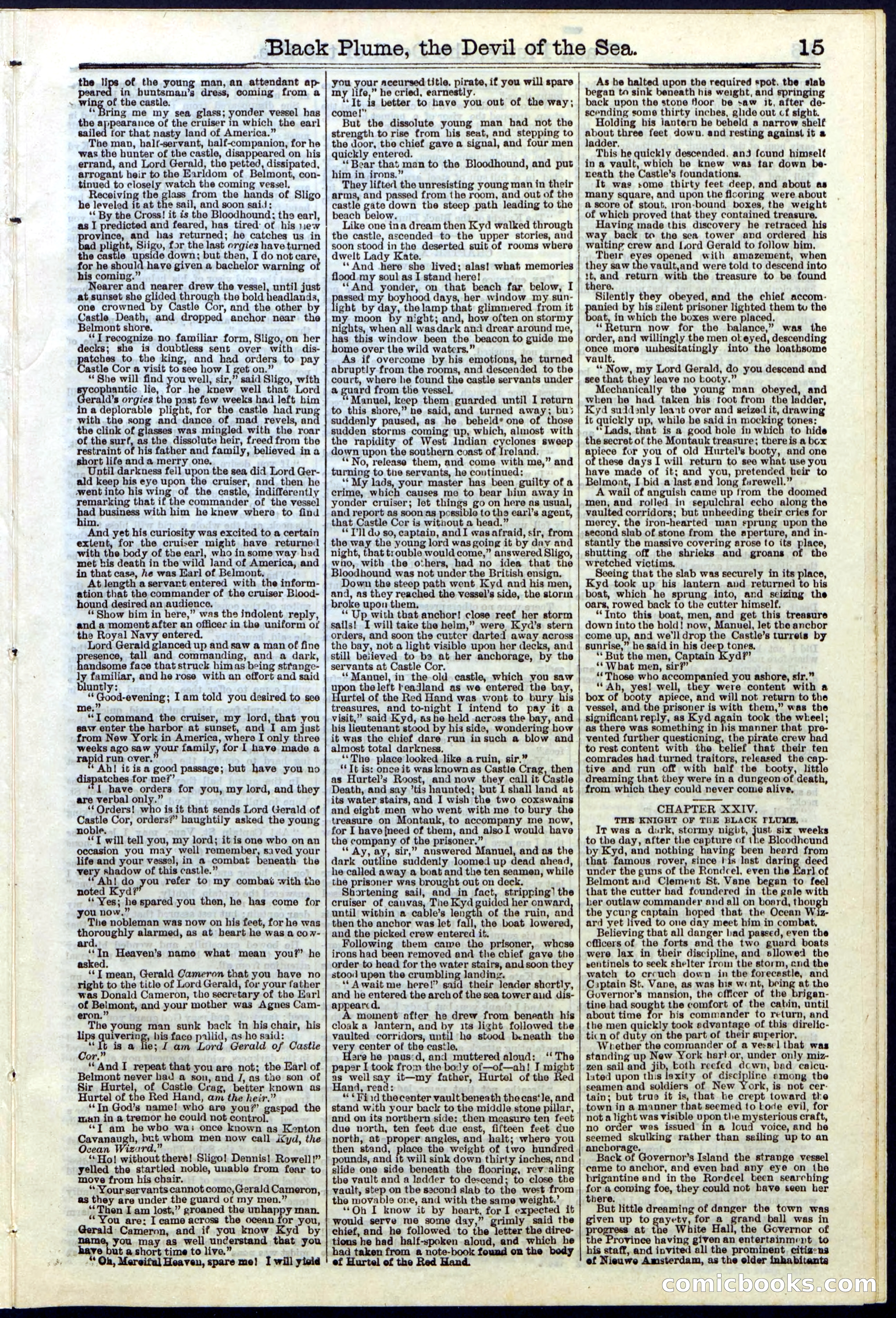 Black Plume, the Devil of the Sea; or, The Sorceress of Hell Gate — page 15 of 24