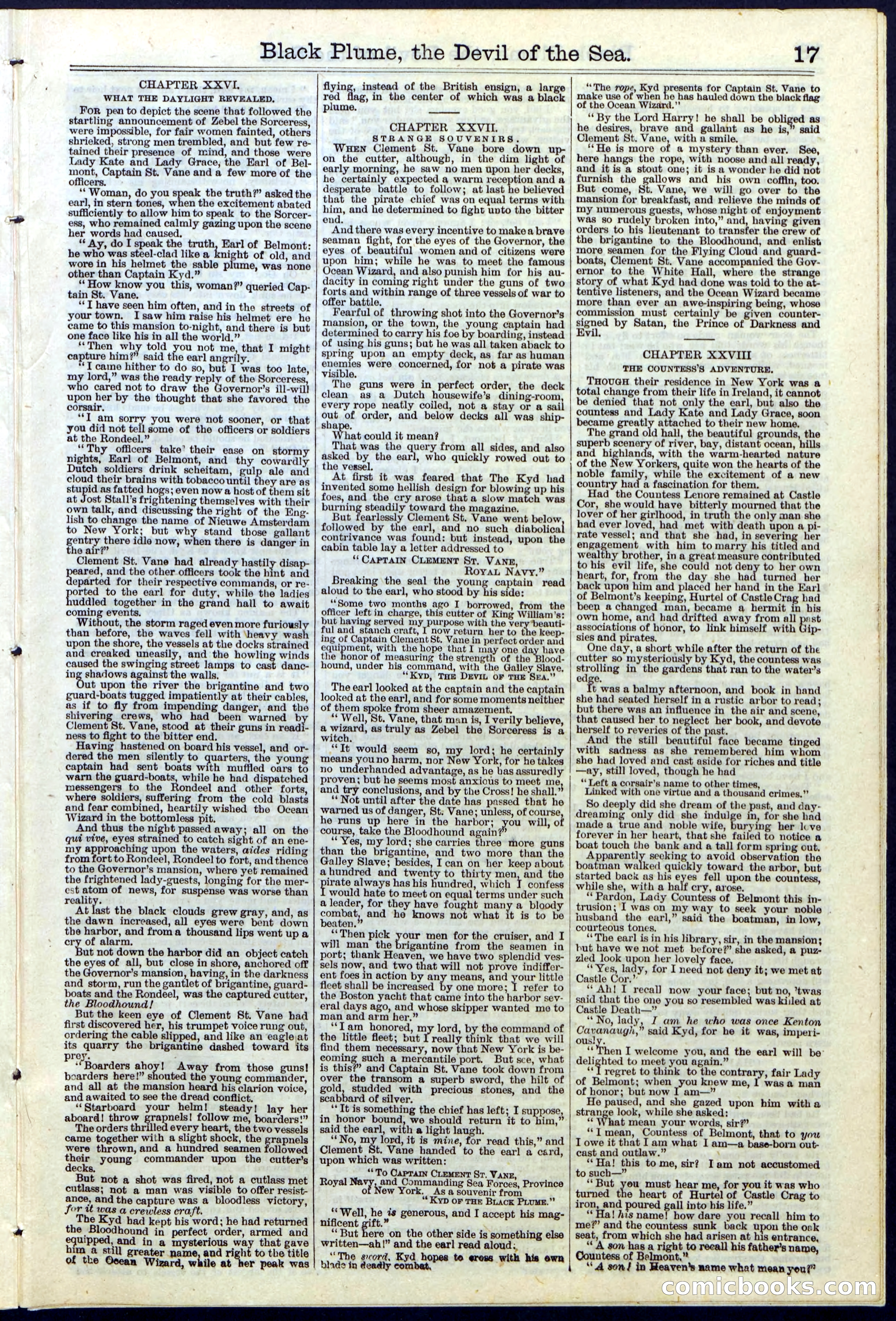 Black Plume, the Devil of the Sea; or, The Sorceress of Hell Gate — page 17 of 24
